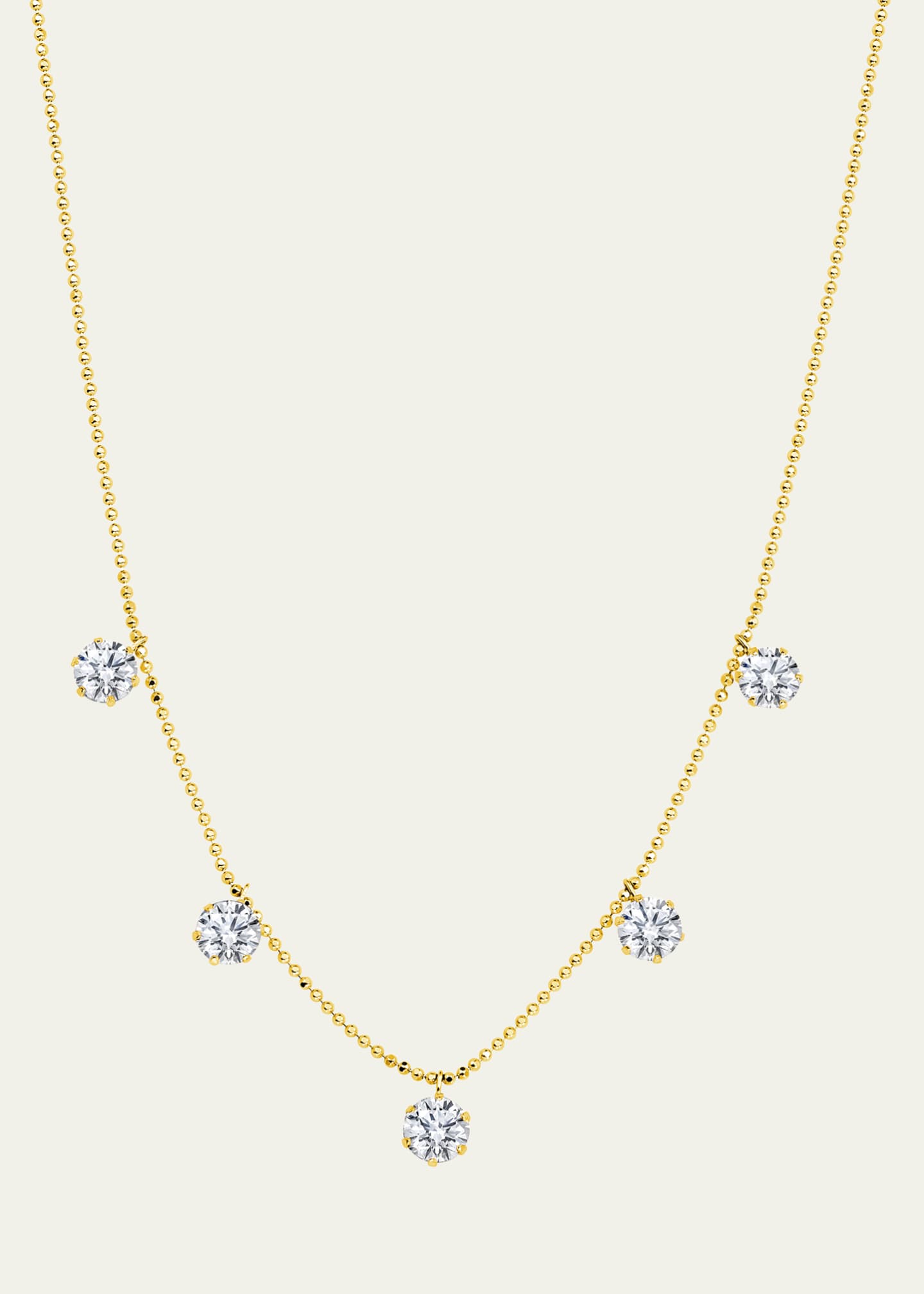 Graziela Gems 18K Yellow Gold Floating Diamond Necklace