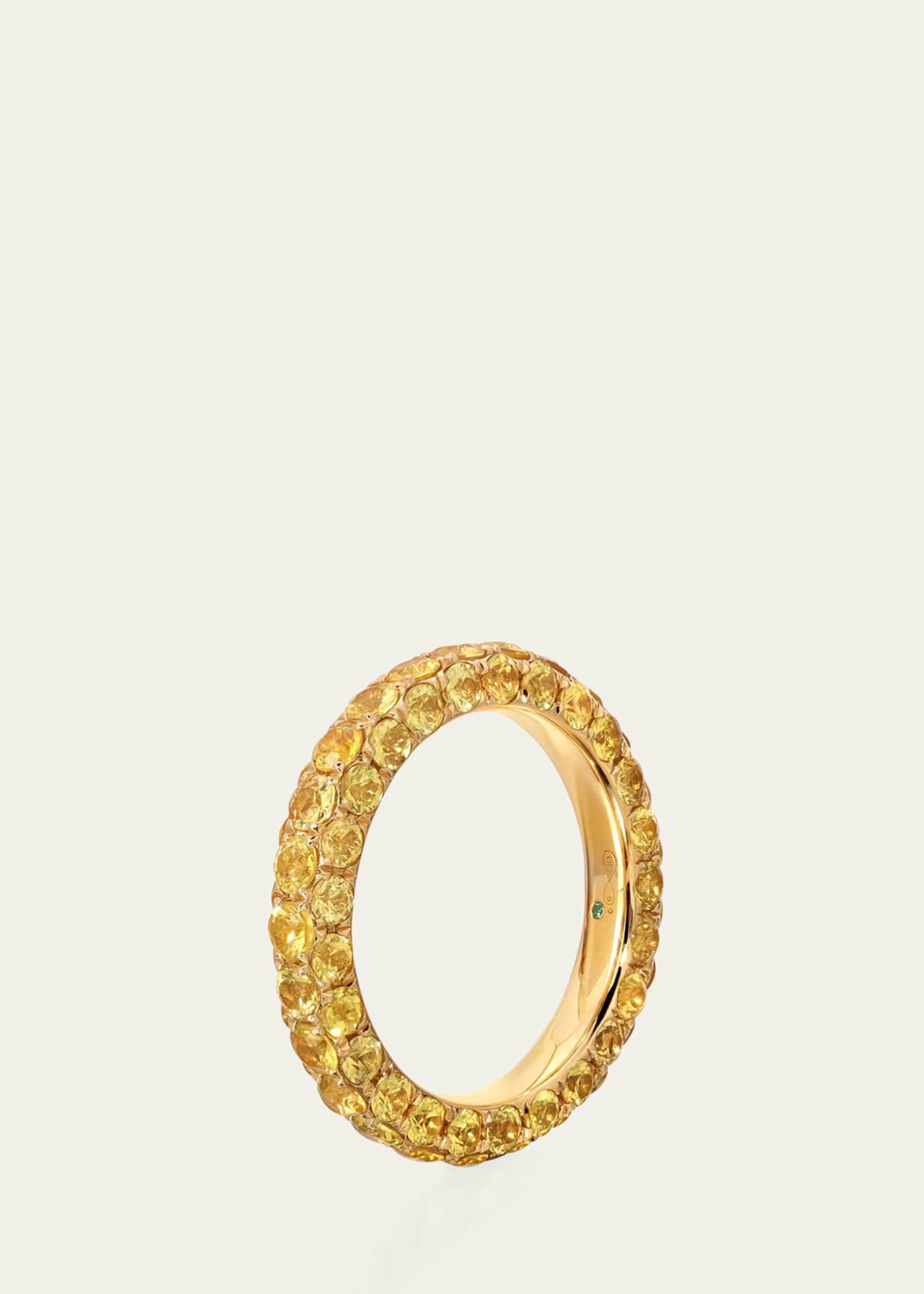 Graziela Gems 18K Yellow Gold 3-Sided Yellow Sapphire Ring, Size 7 Image 2 of 2