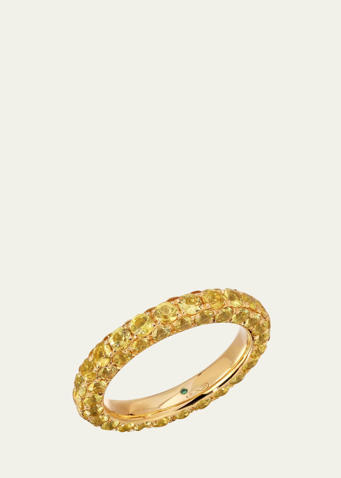 Graziela Gems 18K Yellow Gold 3-Sided Yellow Sapphire Ring, Size 7 Image 1 of 2