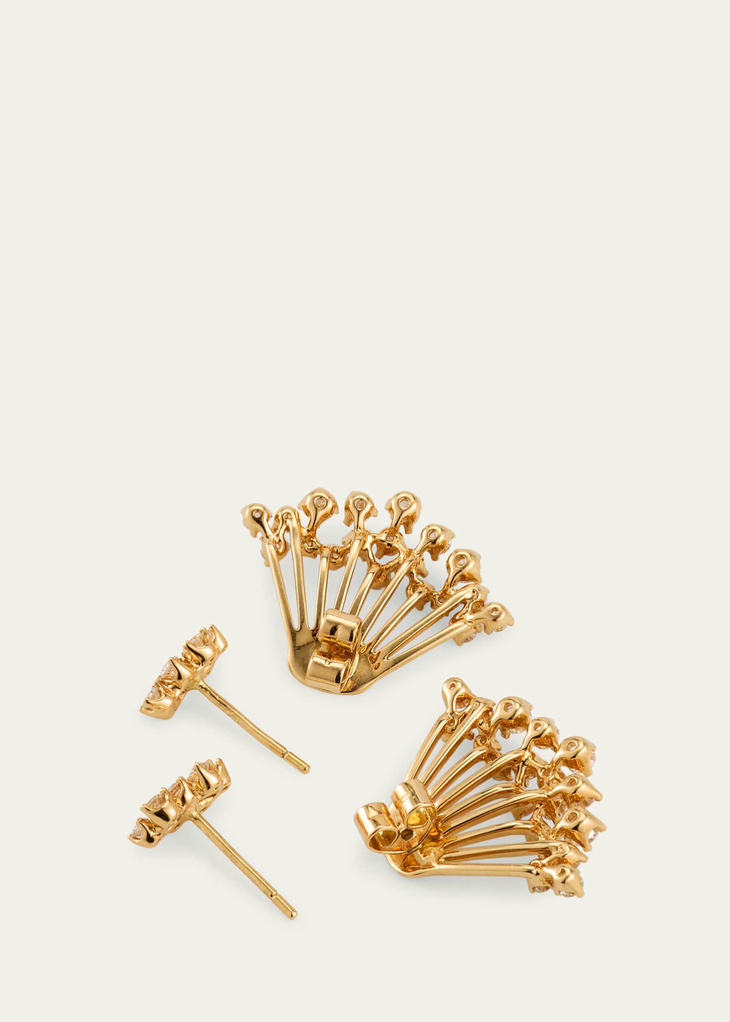 Graziela Gems 18K Yellow Gold Diamond Earrings and Jackets Image 4 of 4