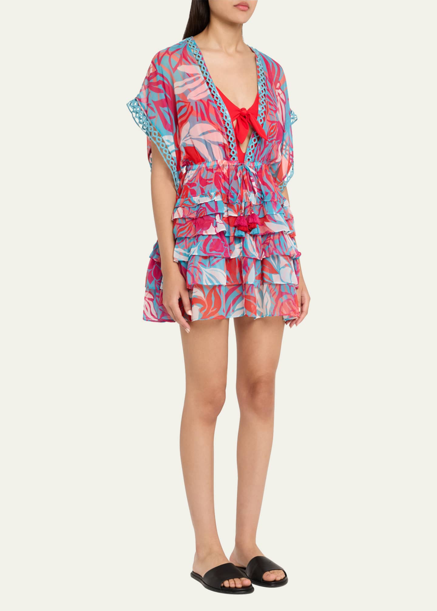 Marisa Tiered Mini Dress - Thumbnail 4