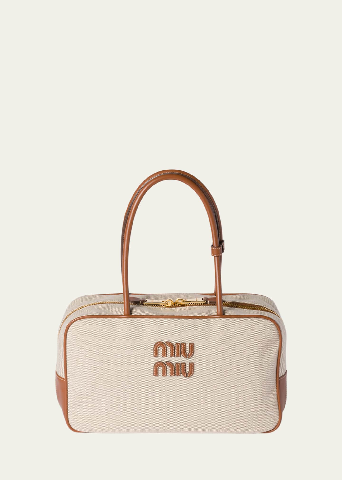 Miu Miu Beau Canvas Shoulder Bag - Bergdorf Goodman