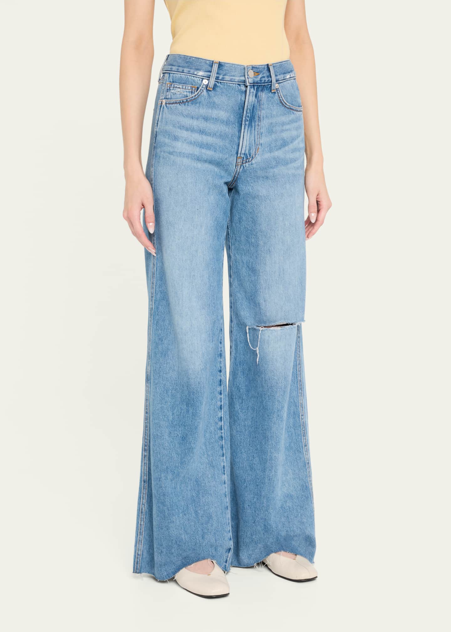 Kasey Mid-Rise Wide-Leg Jeans
