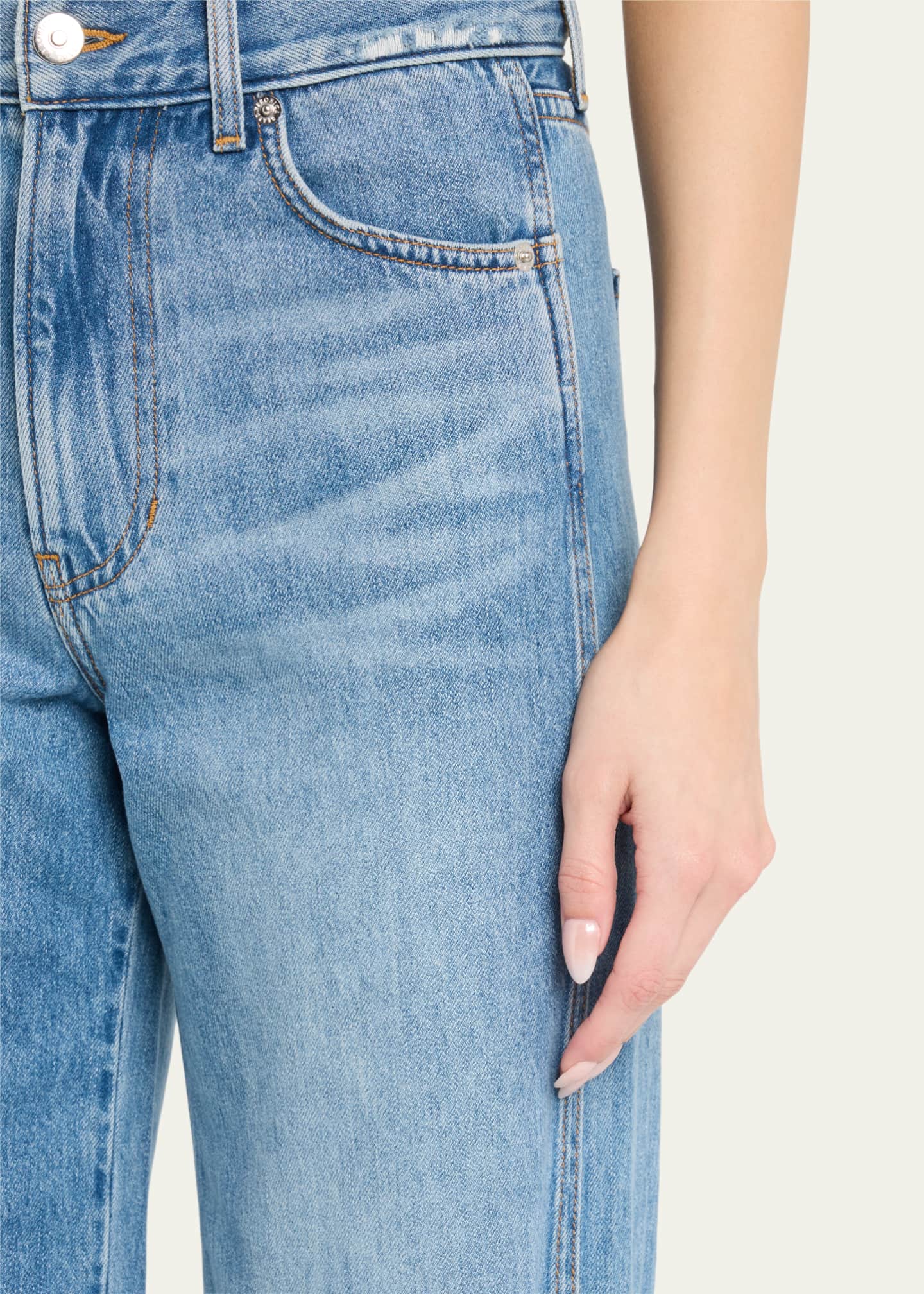 Kasey Mid-Rise Wide-Leg Jeans