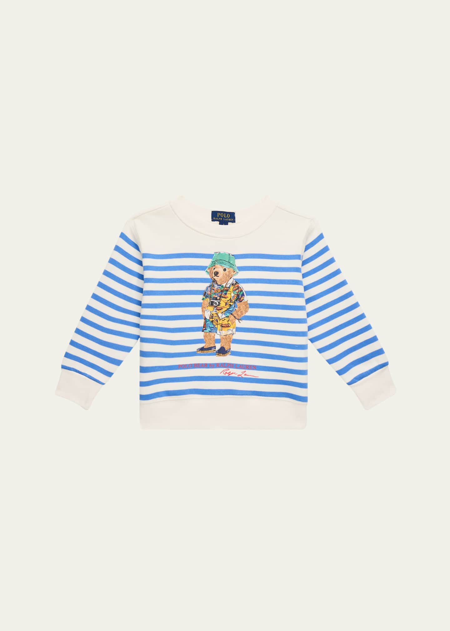 Ralph Lauren Childrenswear Boy's Striped Graphic Sweatshirt, Size 2-7 Image 1 of 3