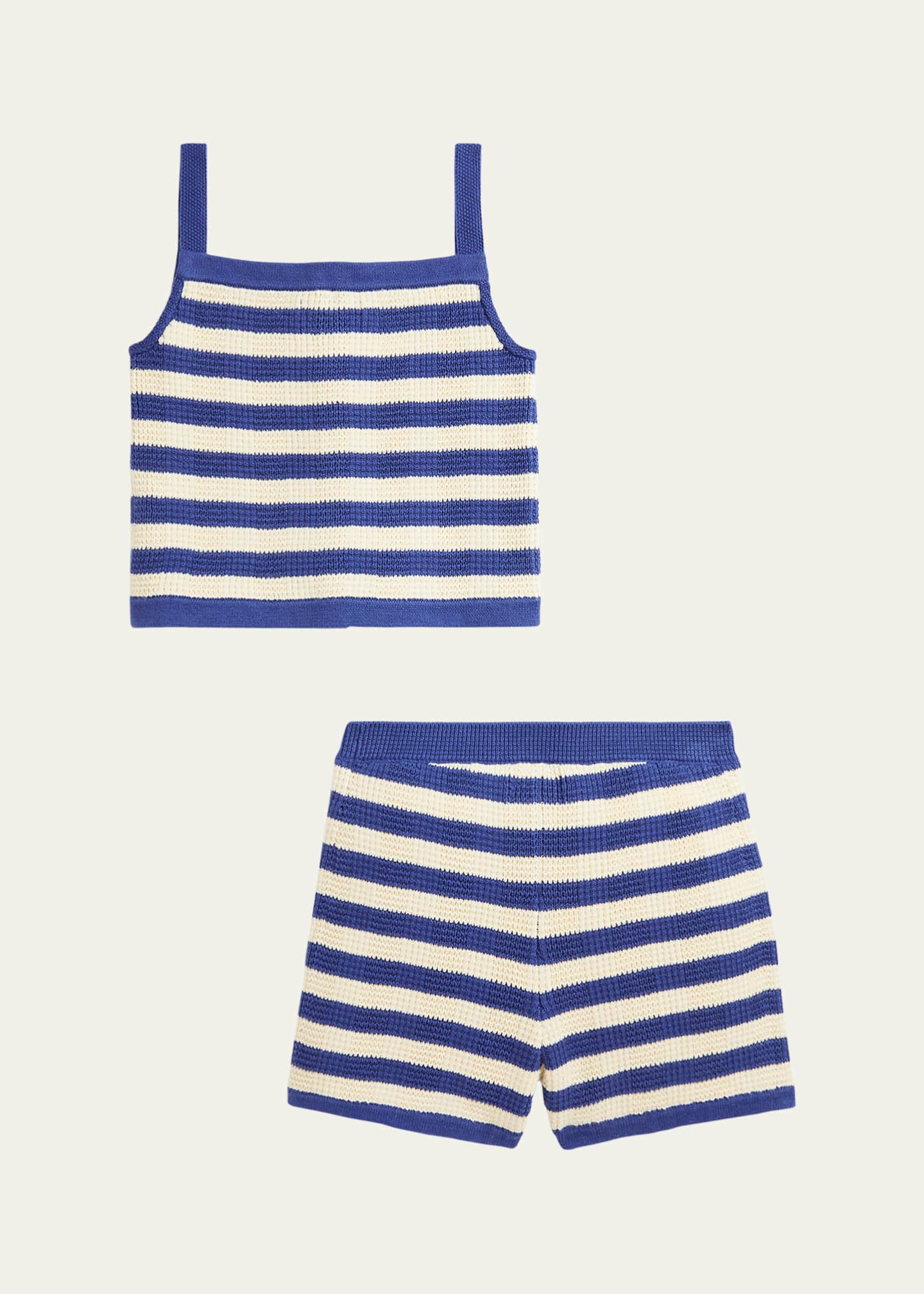 Ralph Lauren Childrenswear Girl's Striped Two-Piece Cotton Set, Size 2-6X Image 2 of 2