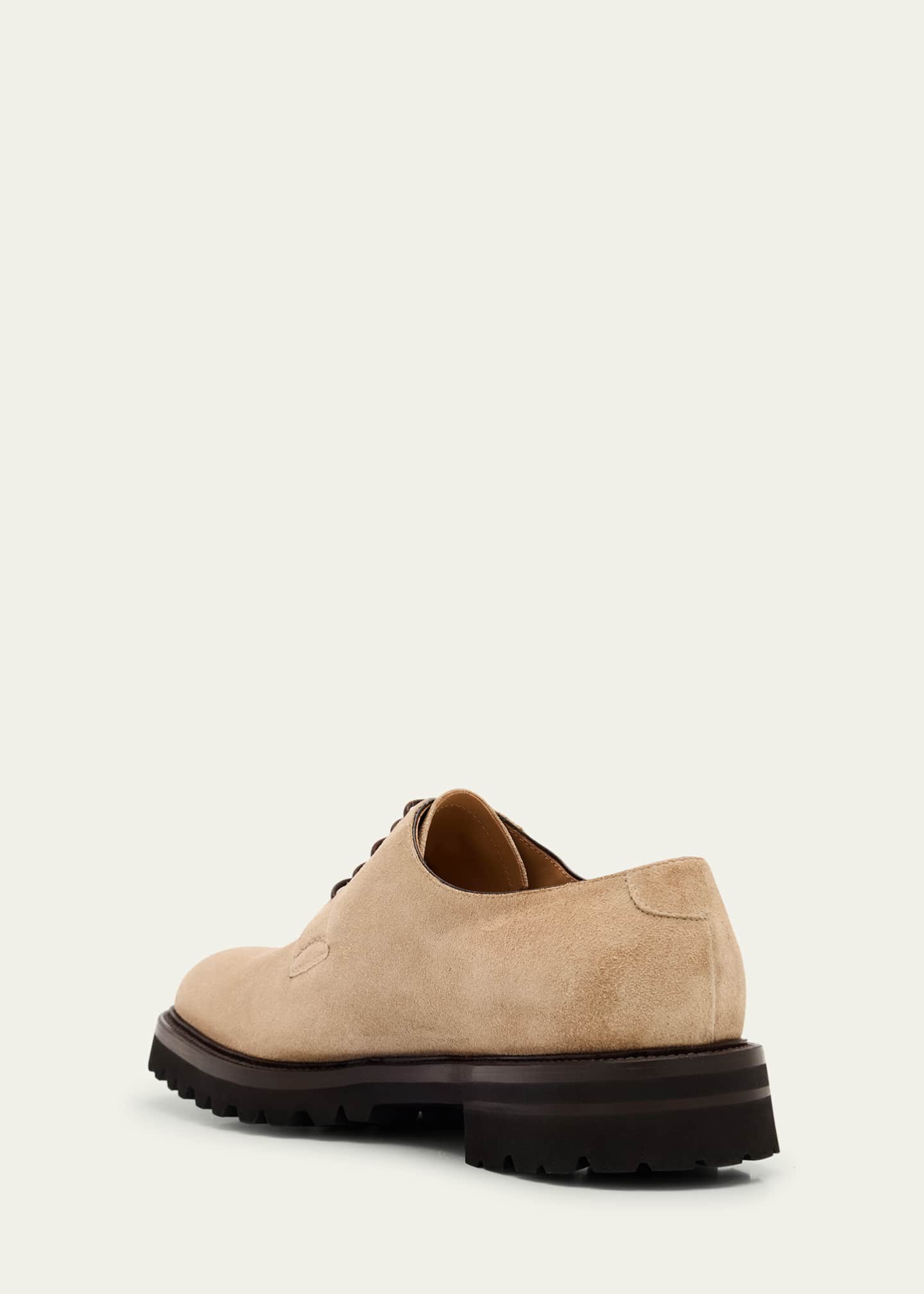 Bergdorf Goodman Men's Suede Lug-Sole Derby Shoes Image 4 of 6