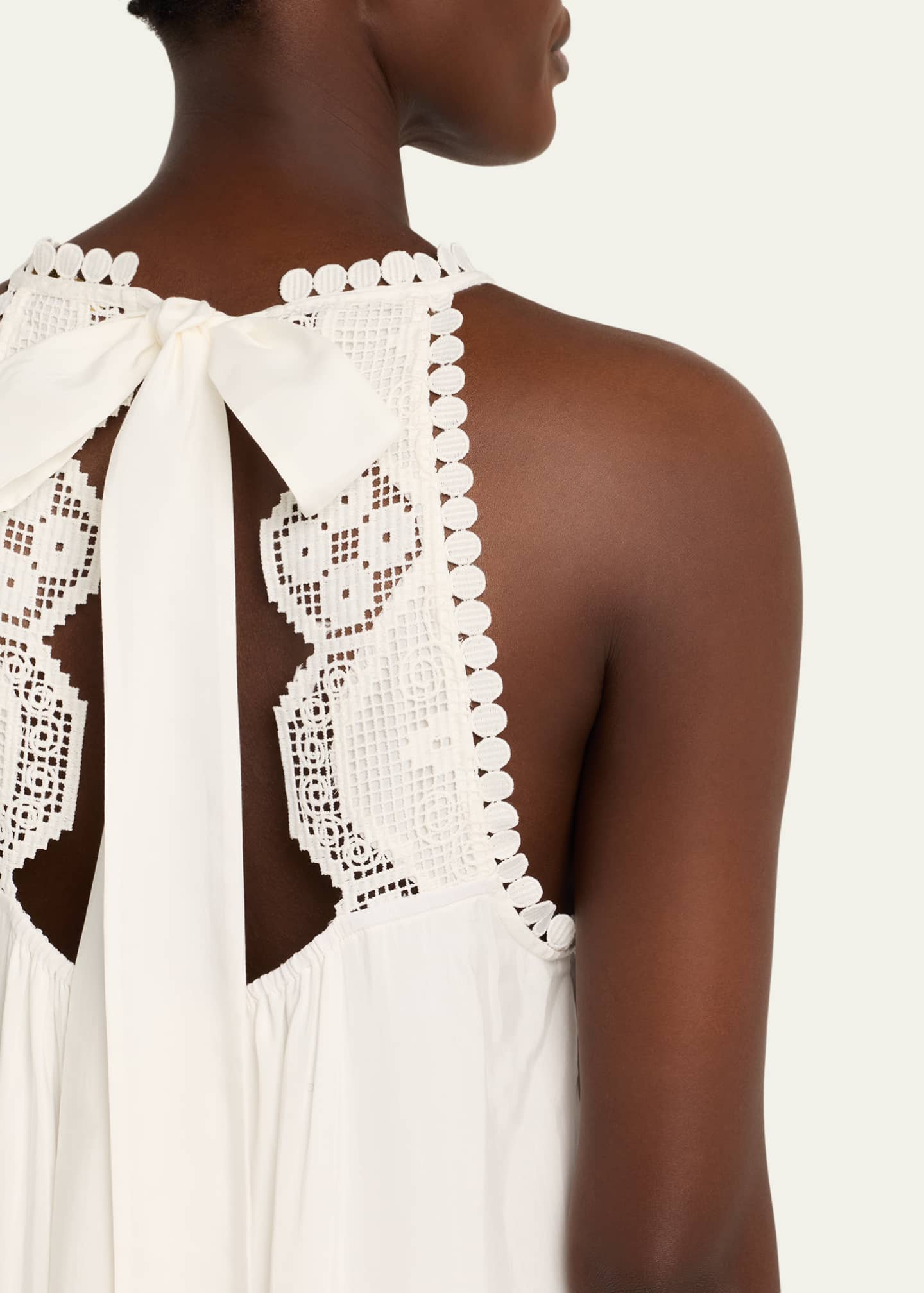 Kobi Halperin Teri Lace-Trim Halter Maxi Dress Image 5 of 5