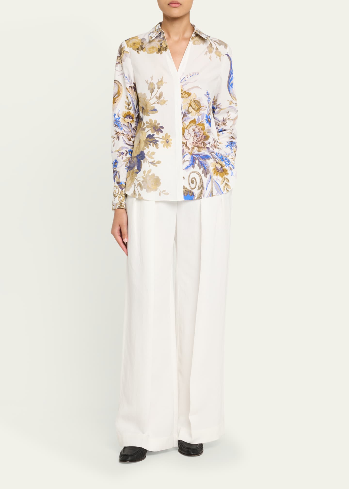 Kobi Halperin Laurent Floral-Print Cotton Blouse Image 2 of 5