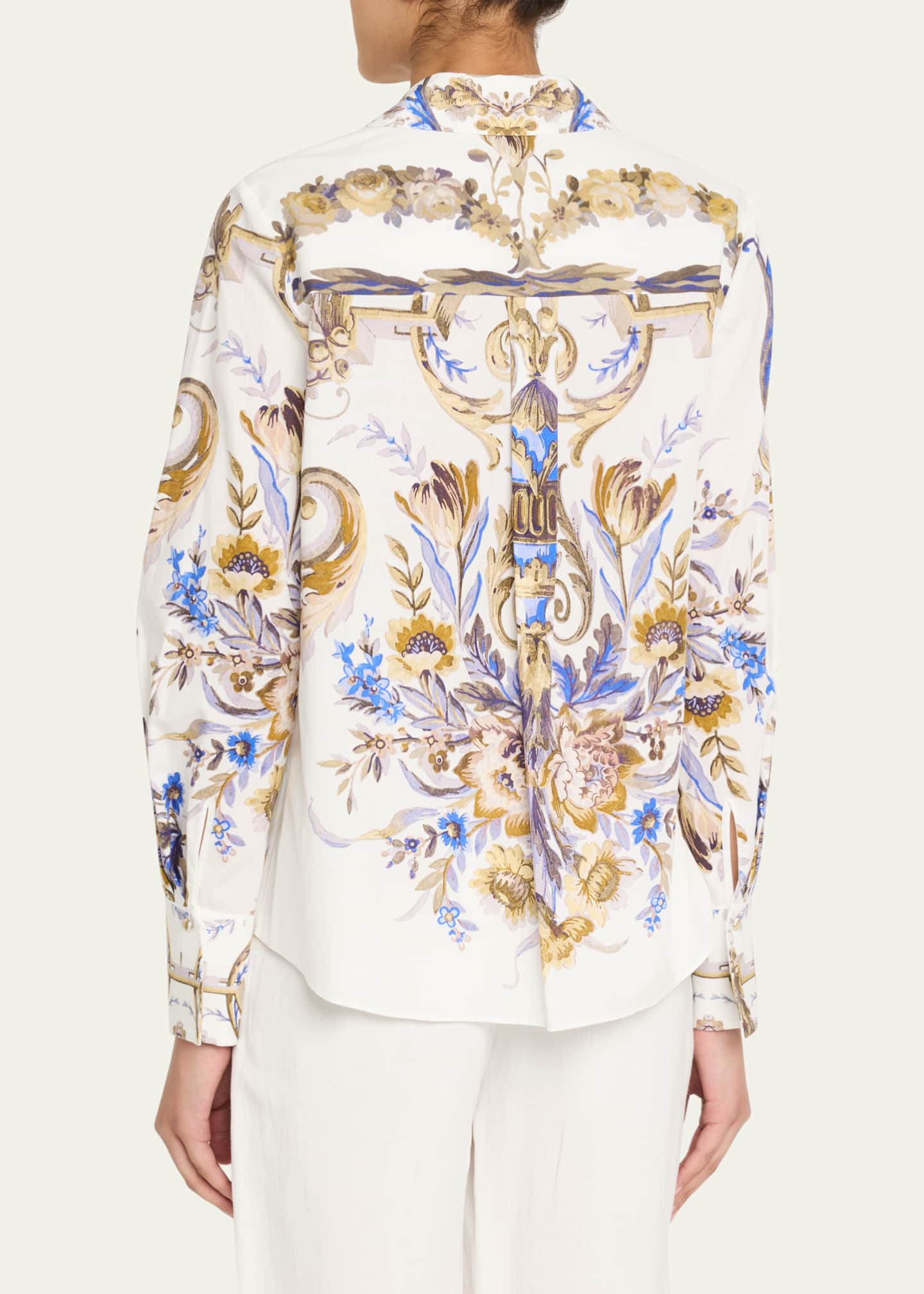 Kobi Halperin Laurent Floral-Print Cotton Blouse Image 3 of 5