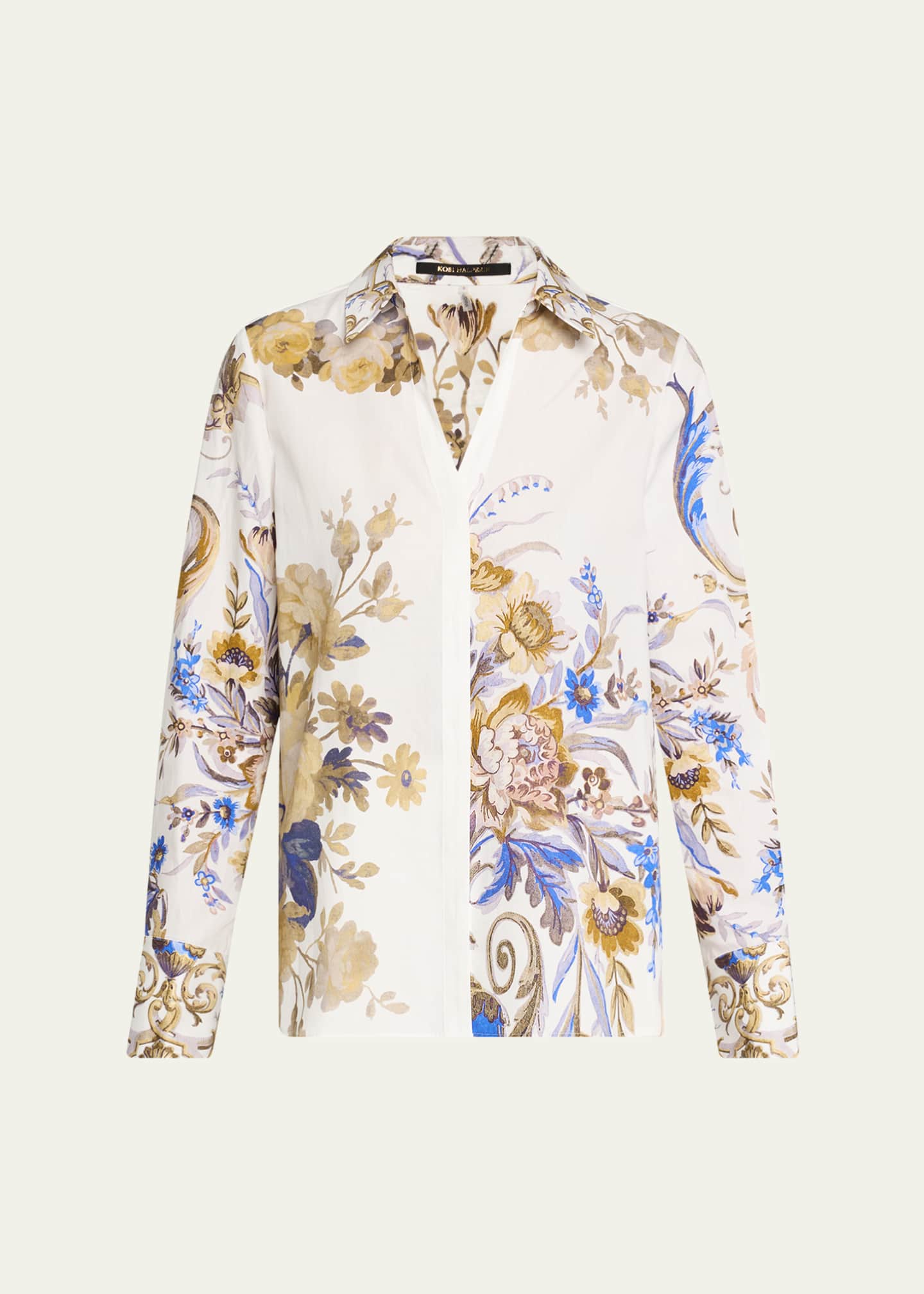 Kobi Halperin Laurent Floral-Print Cotton Blouse Image 1 of 5