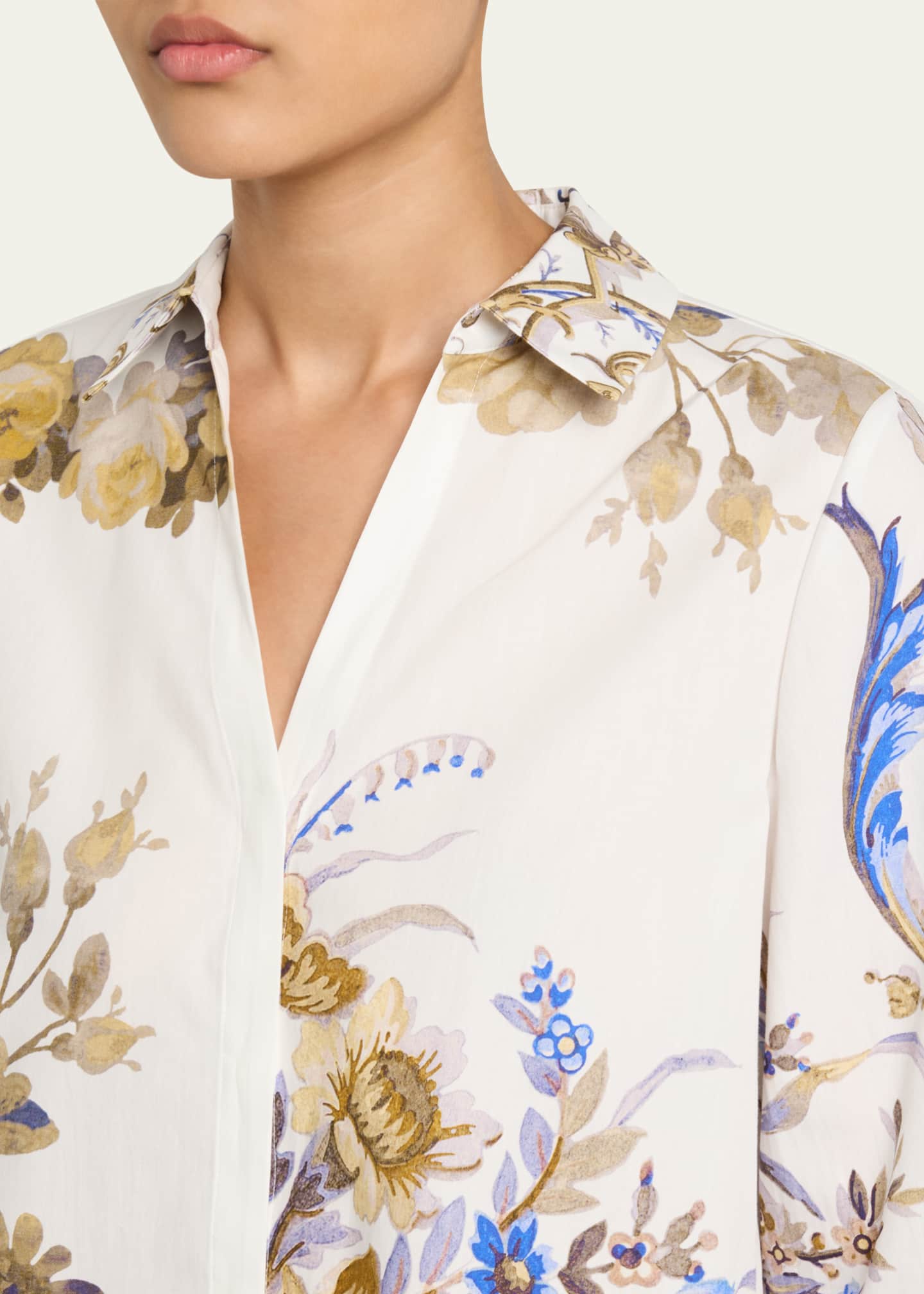 Kobi Halperin Laurent Floral-Print Cotton Blouse Image 5 of 5