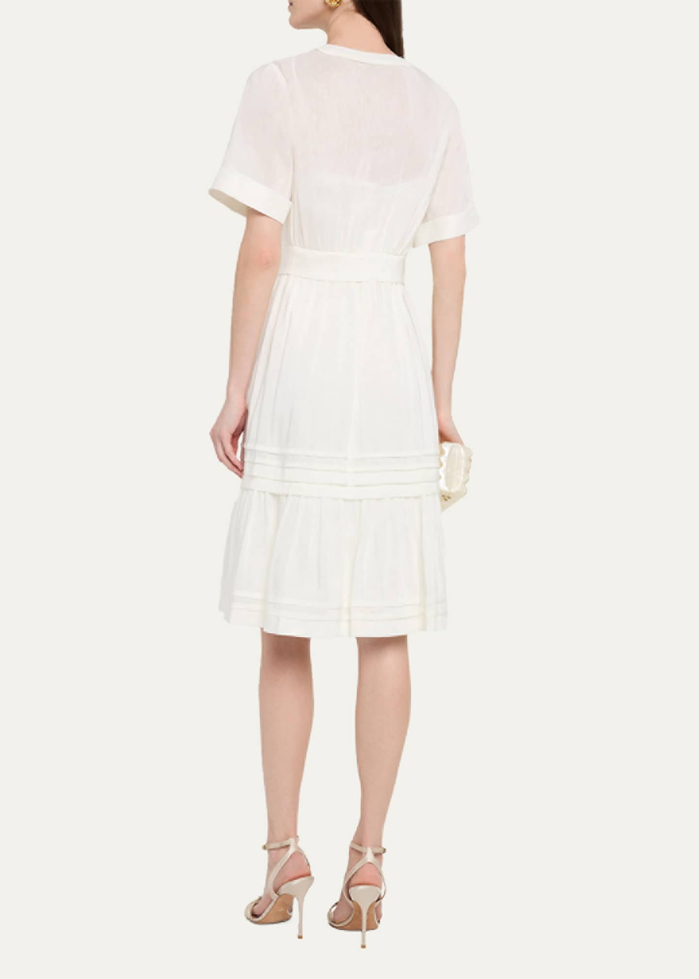Kobi Halperin Women's Miranda Linen-Silk Dress - Ivory - Size Small
