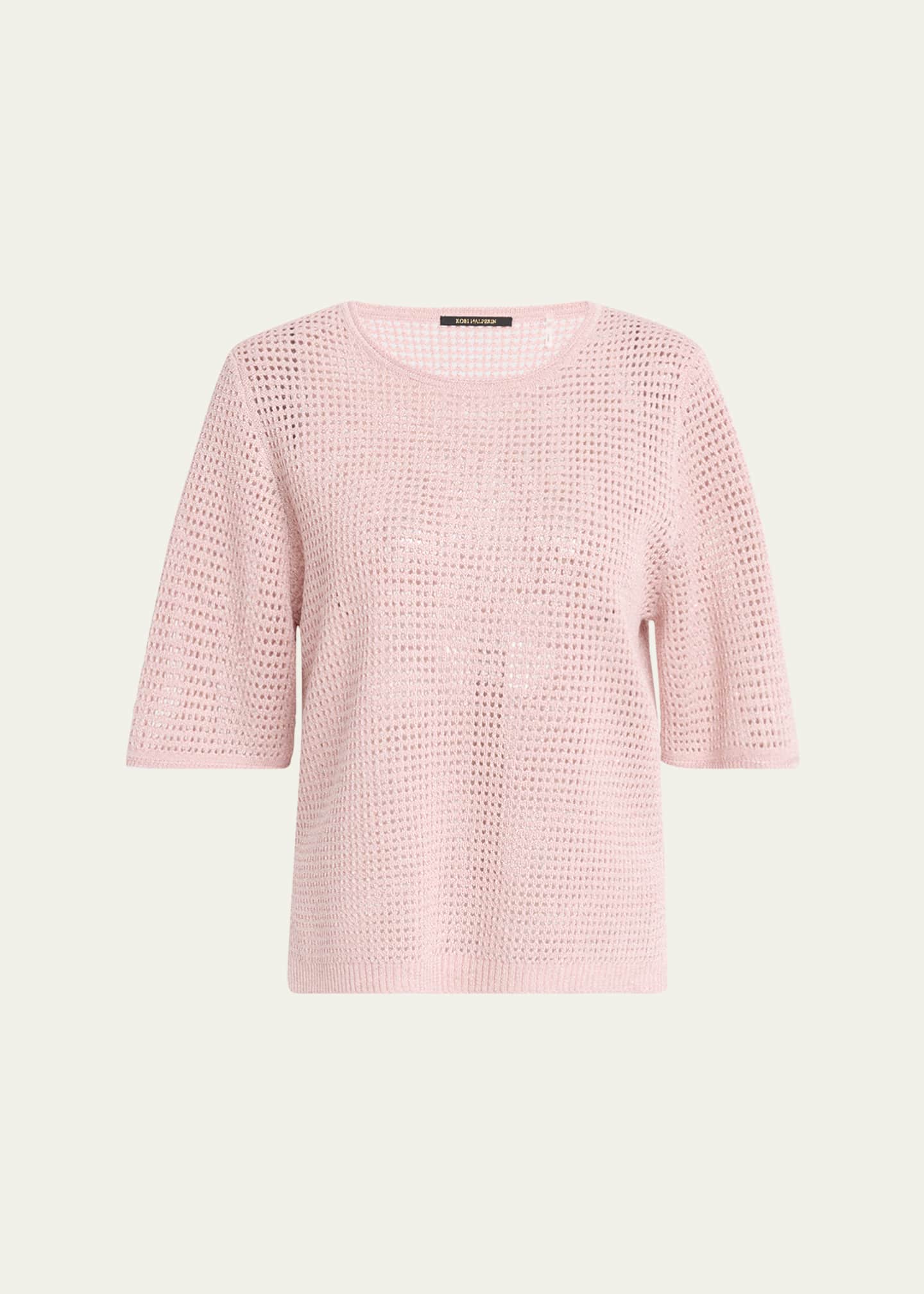 Kobi Halperin Crewneck Mesh-Knit Sweater Image 1 of 5