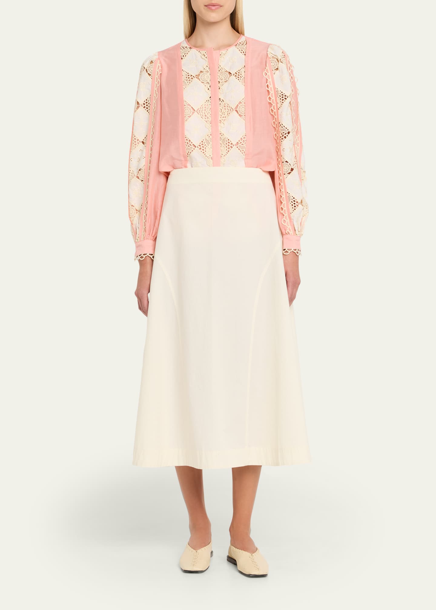 Kobi Halperin Novi Lace-Embellished Blouse Image 2 of 5