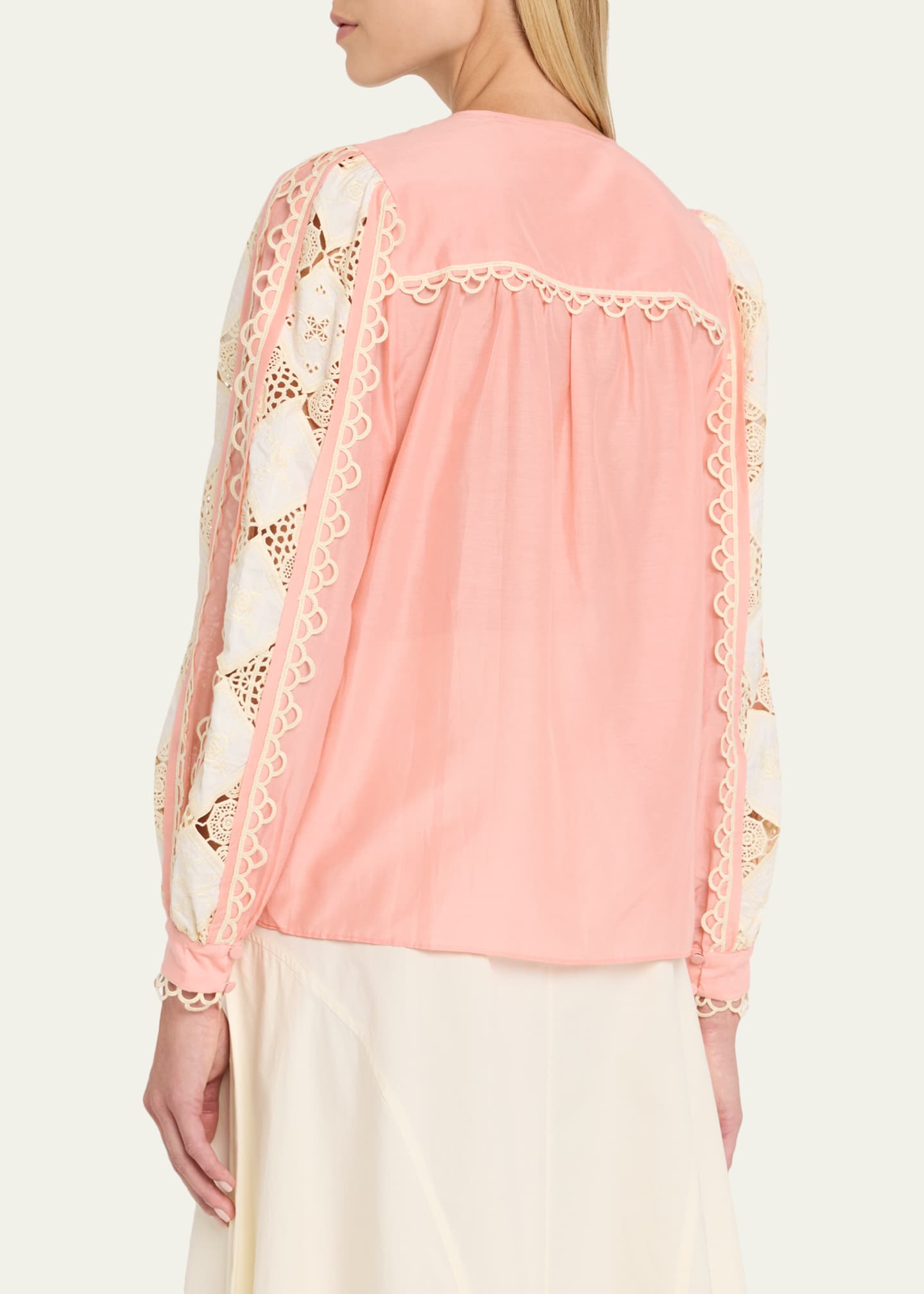 Kobi Halperin Novi Lace-Embellished Blouse Image 3 of 5
