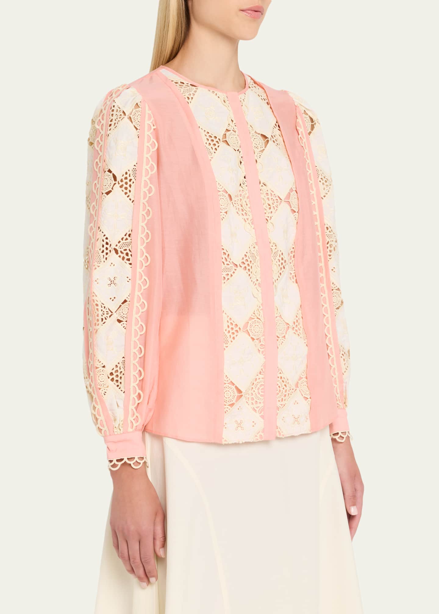Kobi Halperin Novi Lace-Embellished Blouse Image 4 of 5