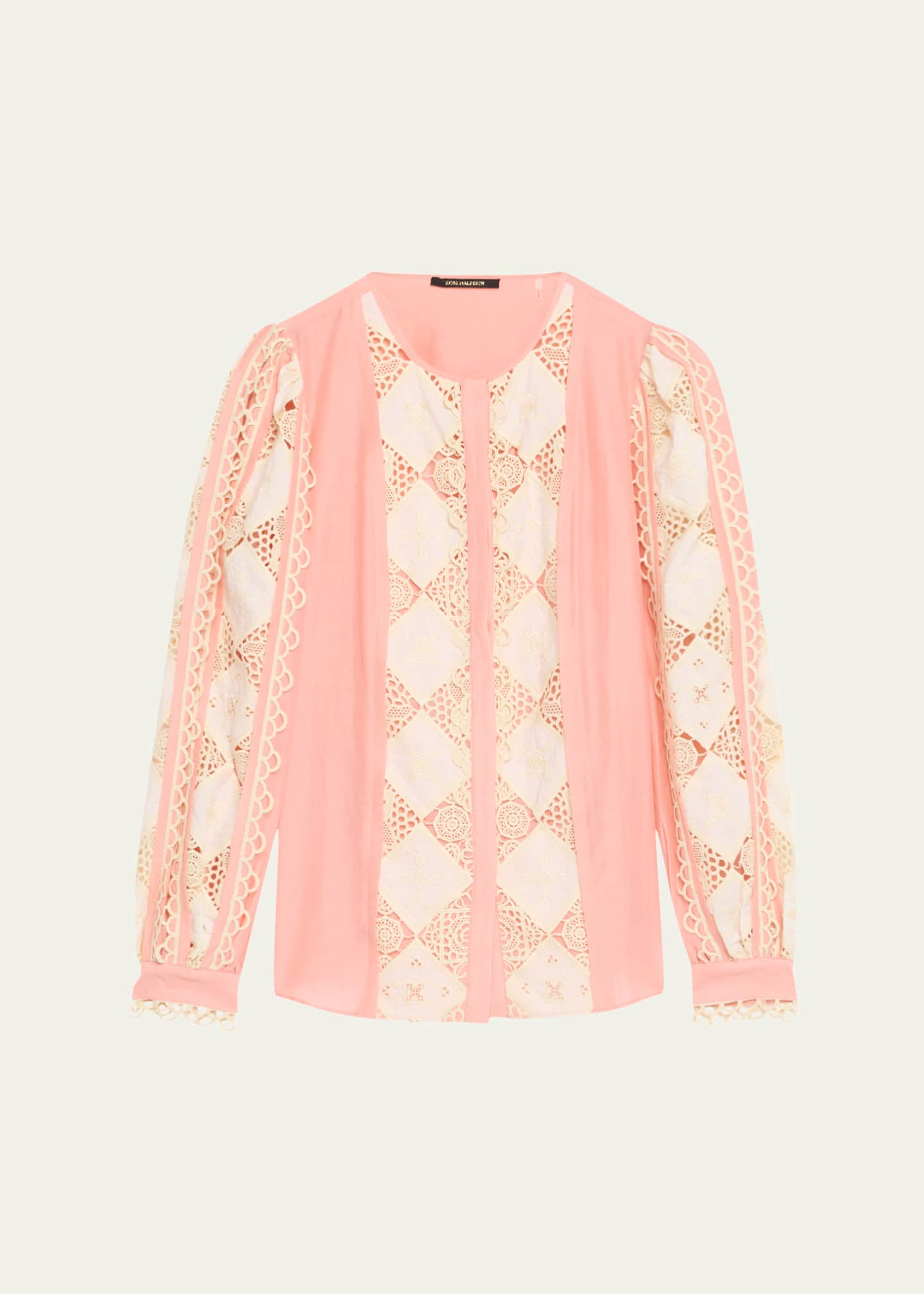 Kobi Halperin Novi Lace-Embellished Blouse Image 1 of 5