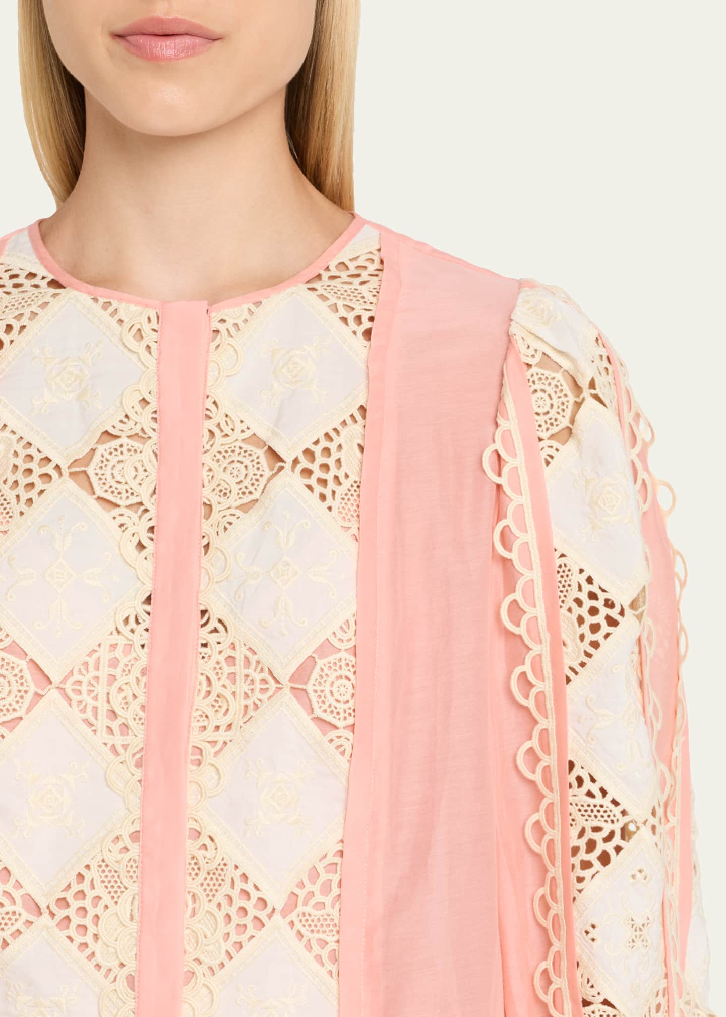 Kobi Halperin Novi Lace-Embellished Blouse Image 5 of 5