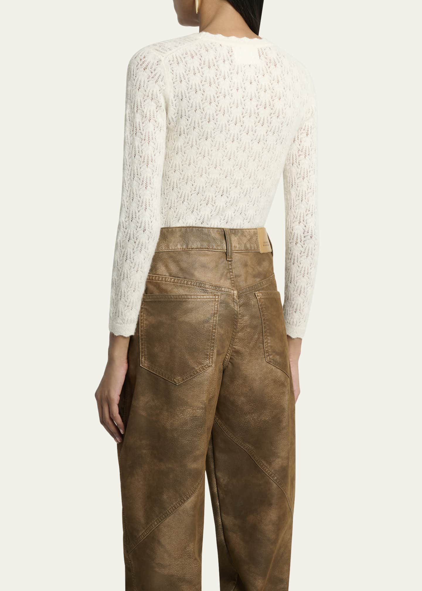 Etoile Isabel Marant Obeline Pointelle Crewneck Sweater Image 3 of 5
