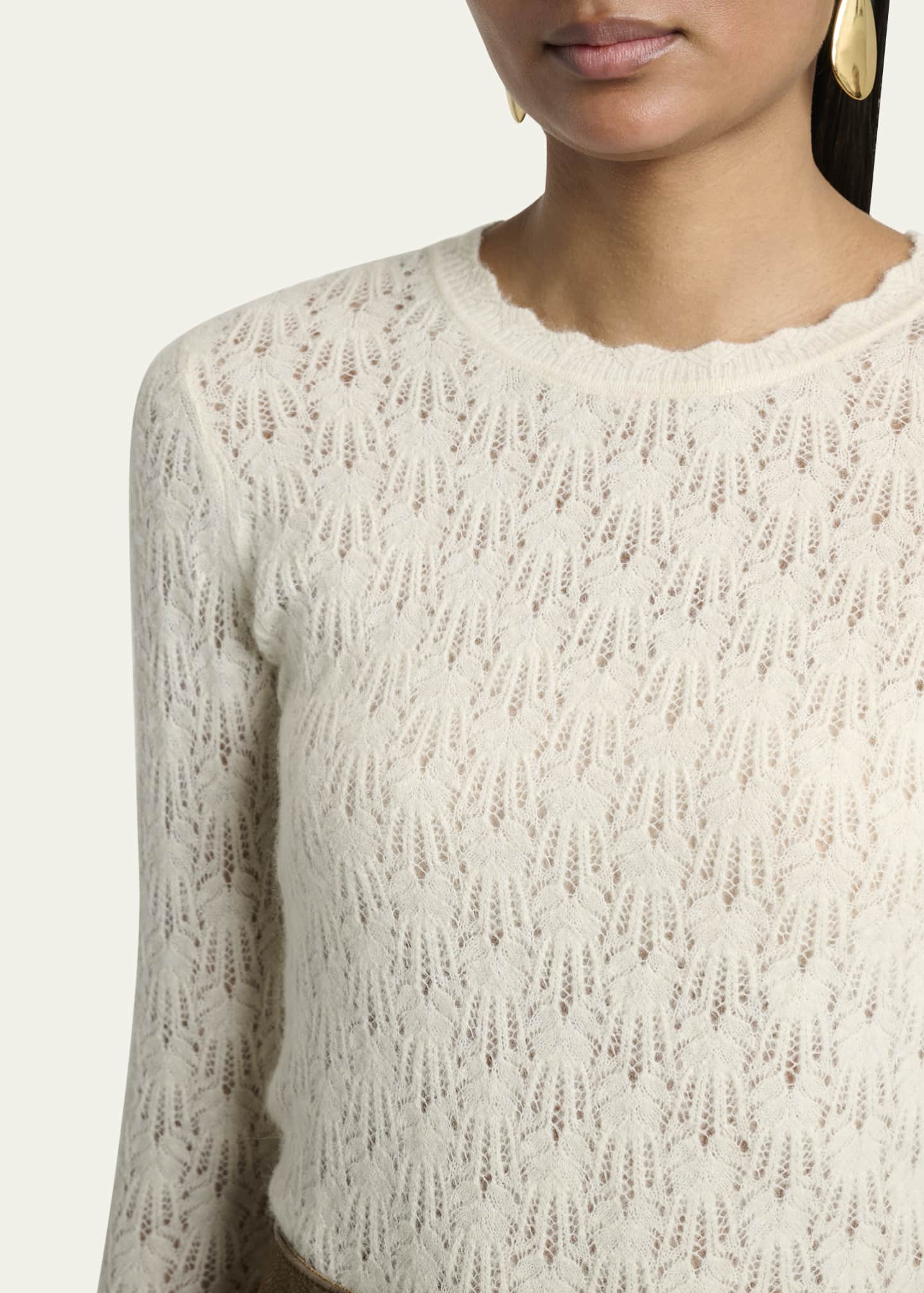 Etoile Isabel Marant Obeline Pointelle Crewneck Sweater Image 5 of 5