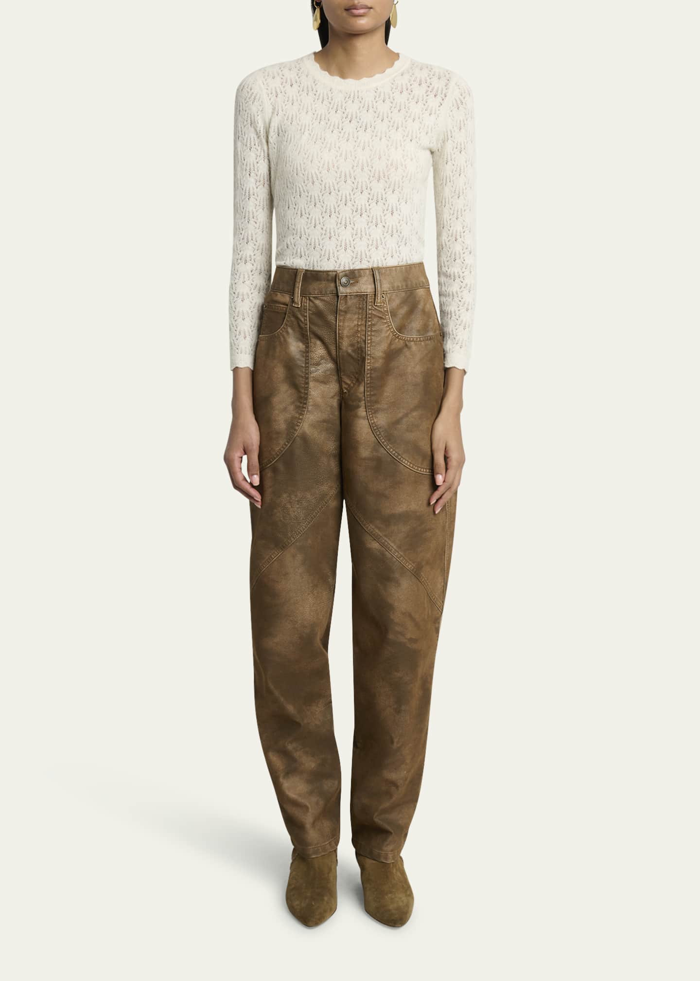 パンツ Isabel Marant Copper suede Dorothea pant Etoile Isabel Marant Kelyane Tapered Cargo Pants - Bergdorf