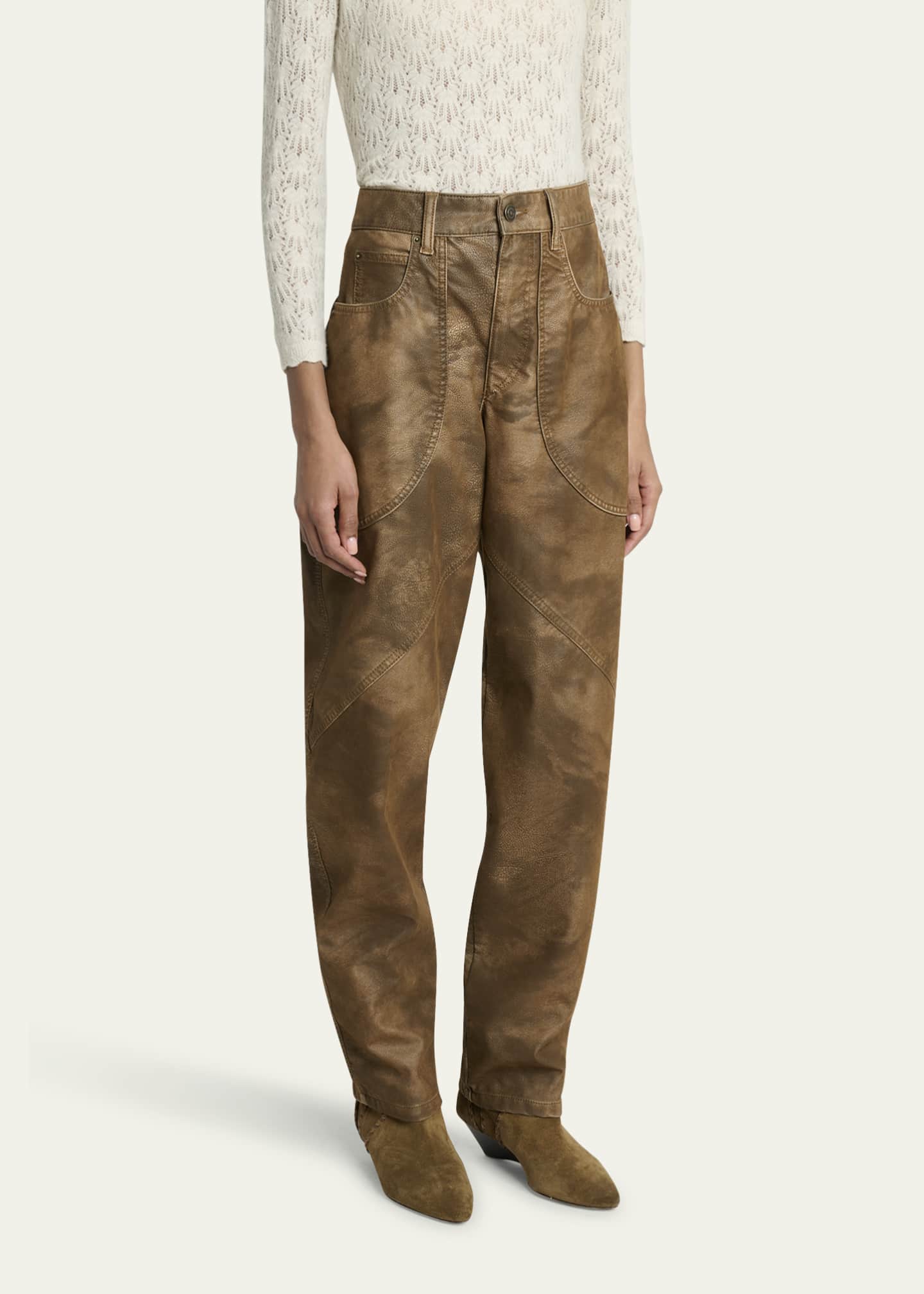 パンツ Isabel Marant Copper Suede Dorothea Pant Selize thigh boots Woman cognac | ISABEL MARANT Official