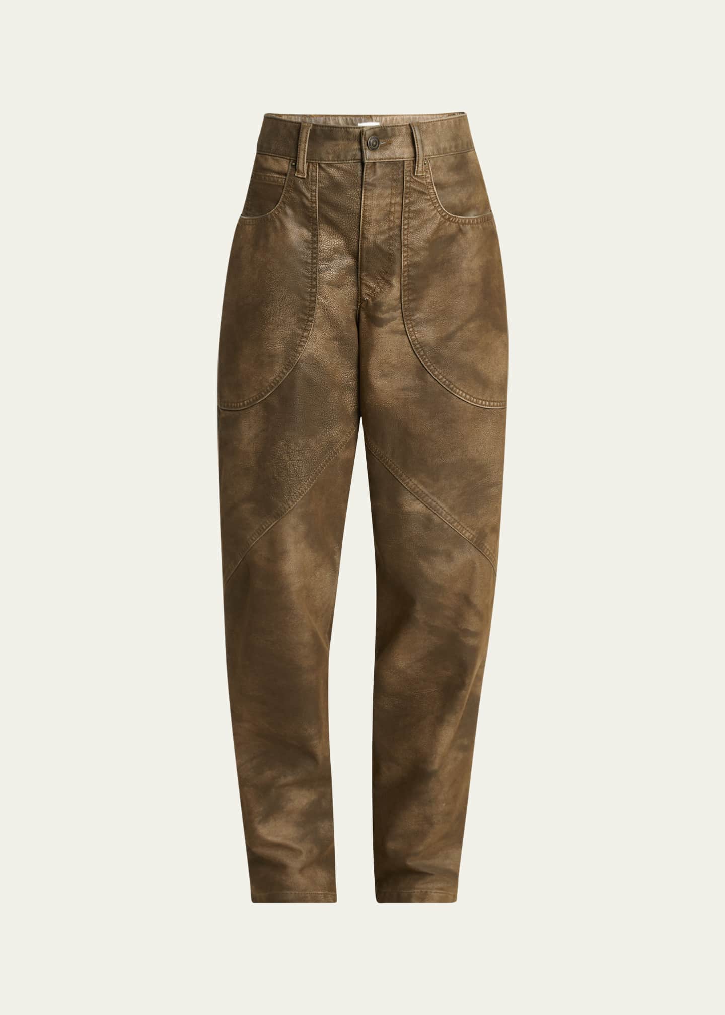 【関税&送料込】Isabel Marant Copper Suede Dorothea Pant Etoile Isabel Marant Kelvina Tapered Faux Leather Pants