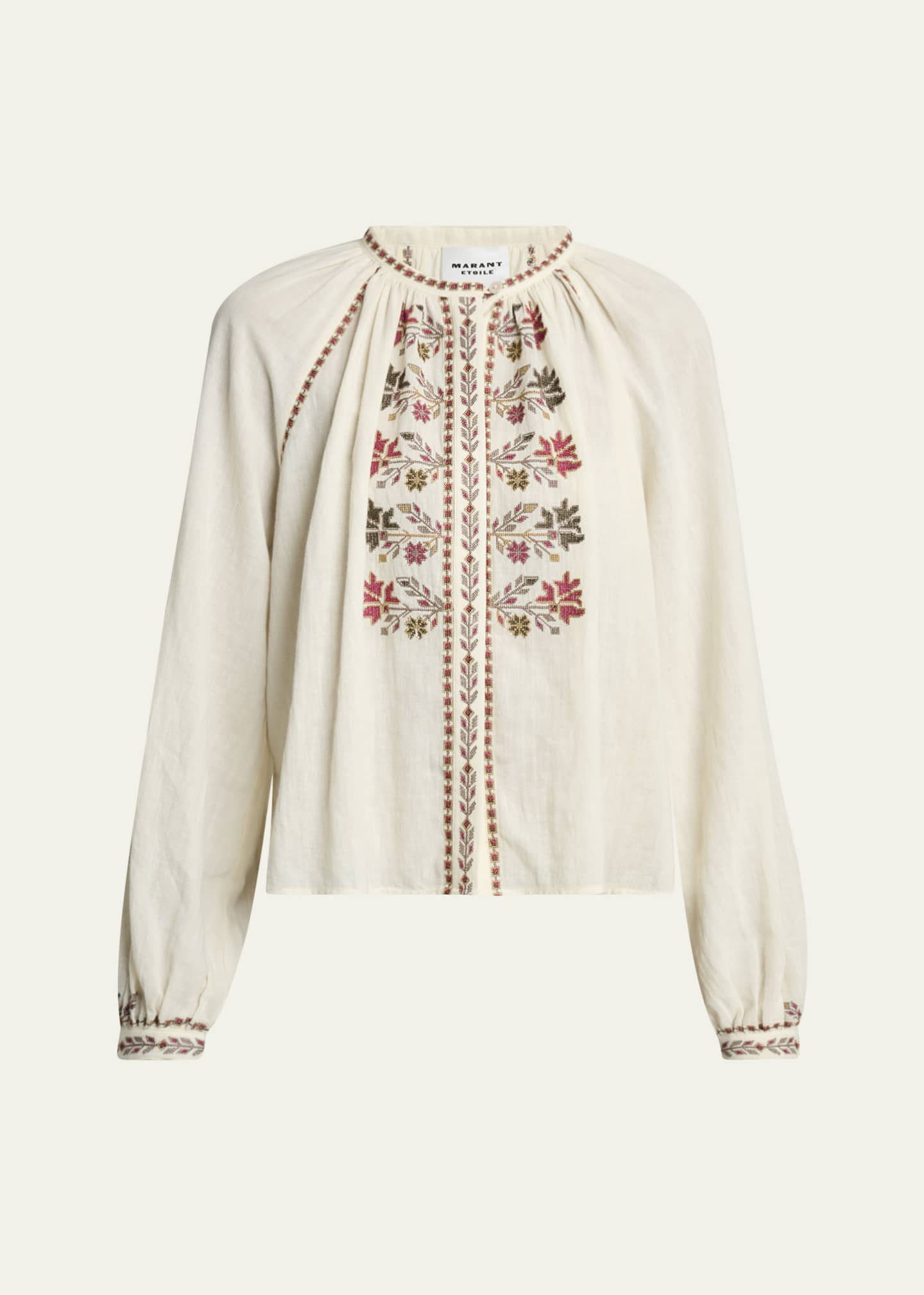 Isabel Marant étoile/ 長袖ブラウス Etoile Isabel Marant Lynne Embroidered Long-Sleeve Blouse