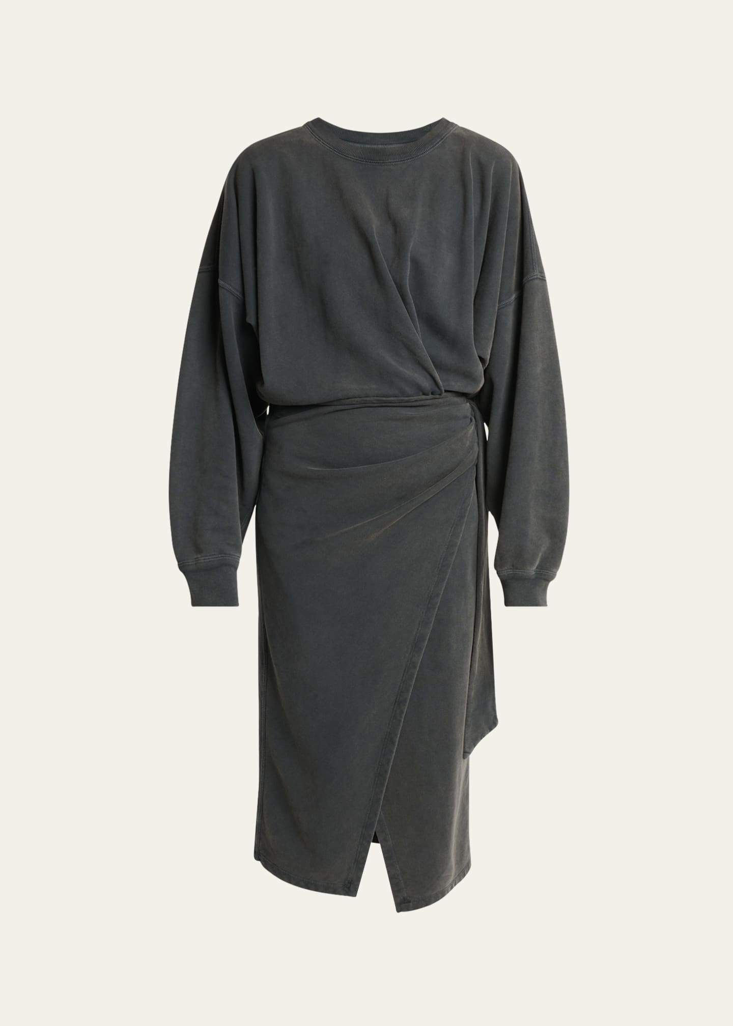 Etoile Isabel Marant Sandrina Draped Sweatshirt Dress Image 1 of 5