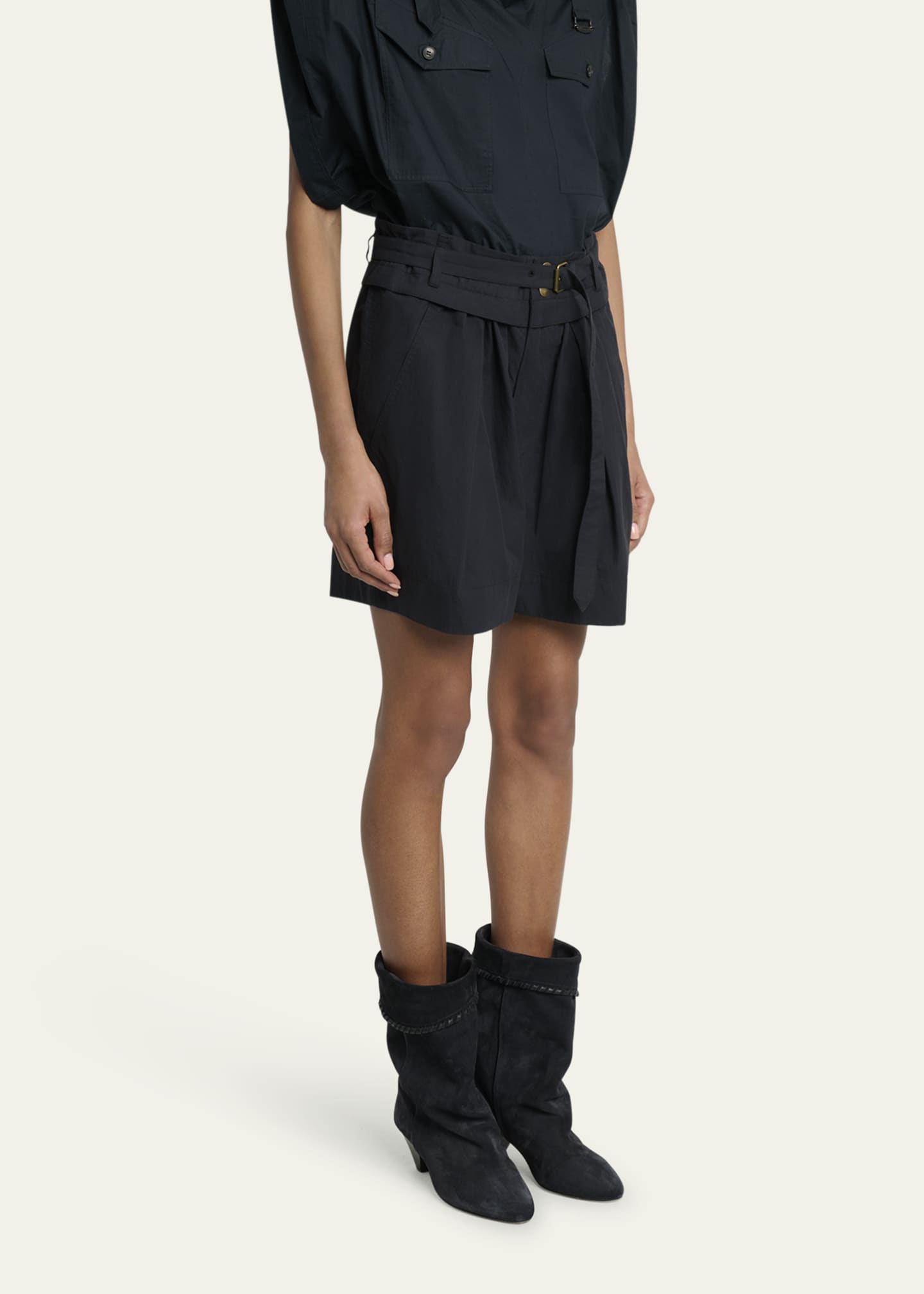 Etoile Isabel Marant Danica Belted Shorts - Bergdorf Goodman