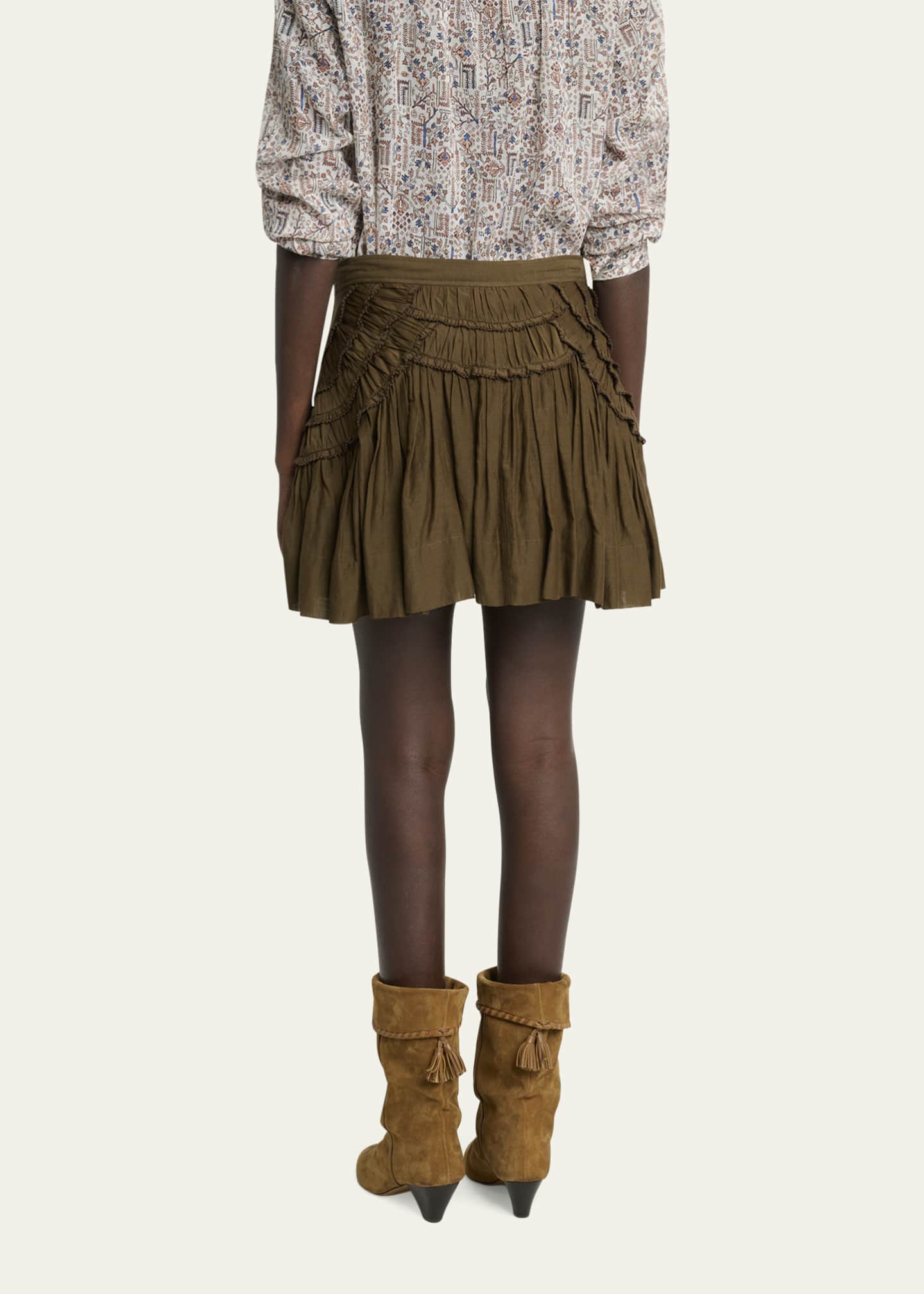 Etoile Isabel Marant Ceola Ruffle Mini Skirt - Bergdorf Goodman
