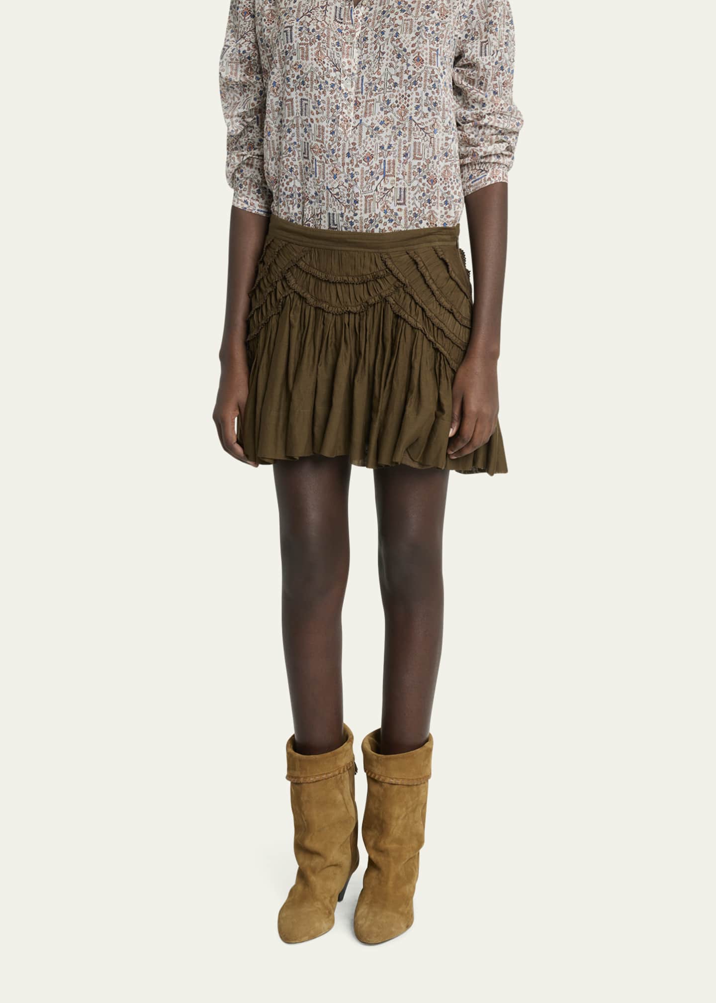 ミニスカート ISABEL MARANT ETOILE CEOLA MINI SKIRT (JU0376FBB3J04E 01BK) MARANT ÉTOILE Ceola Mini Skirt | Neutrals | FARFETCH