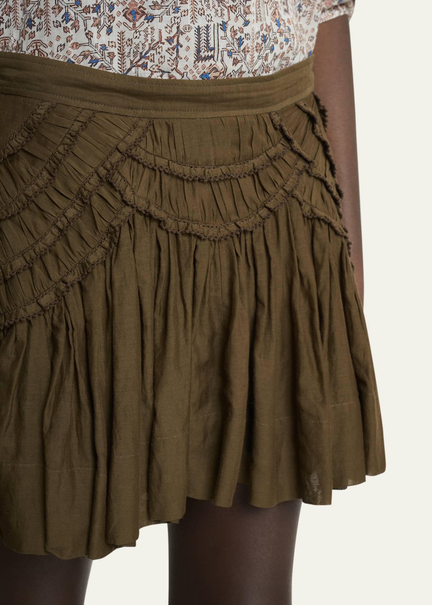 Etoile Isabel Marant Ceola Ruffle Mini Skirt - Bergdorf Goodman