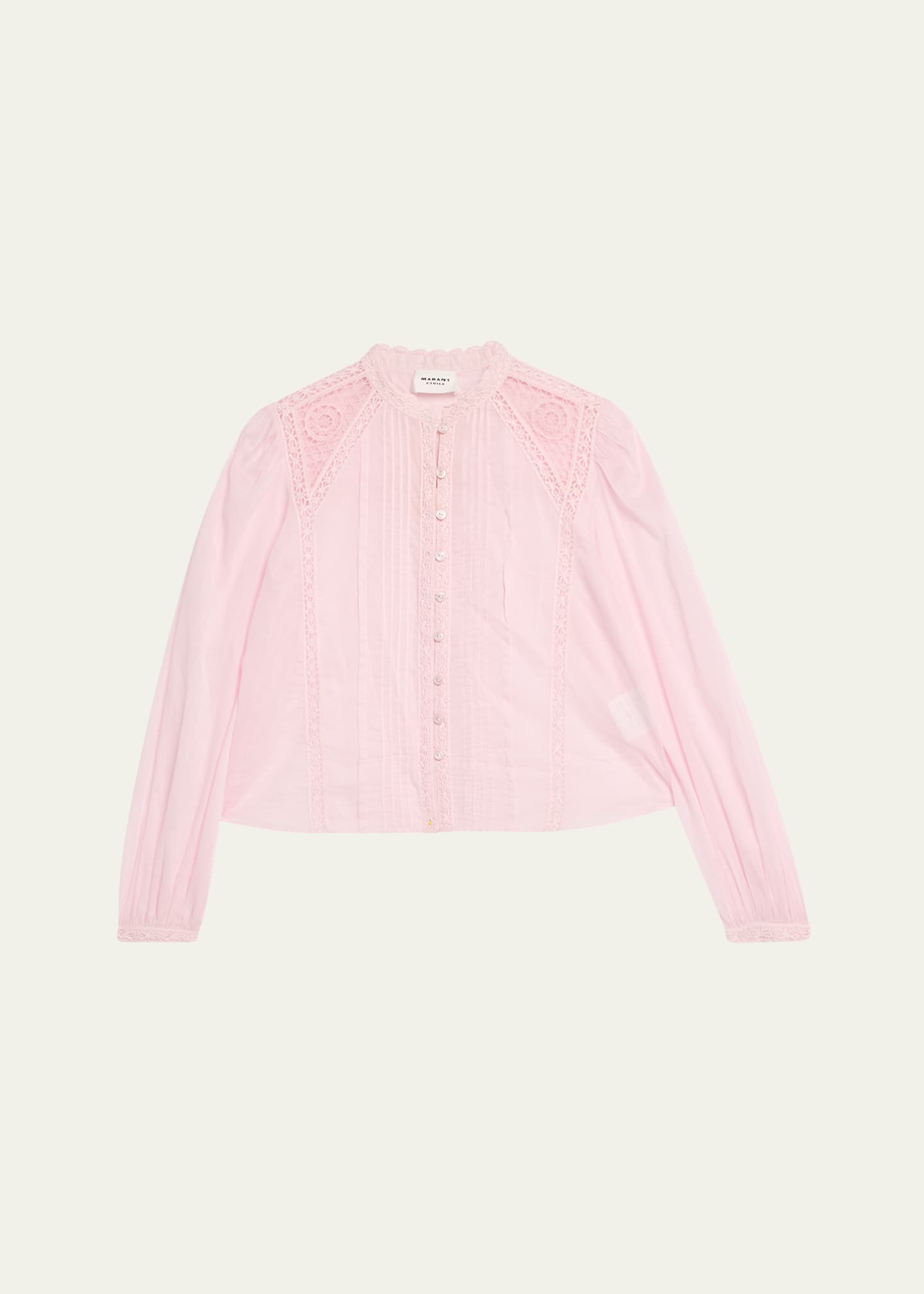 Etoile Isabel Marant Greicy Long-Sleeve Lace Blouse Image 1 of 5
