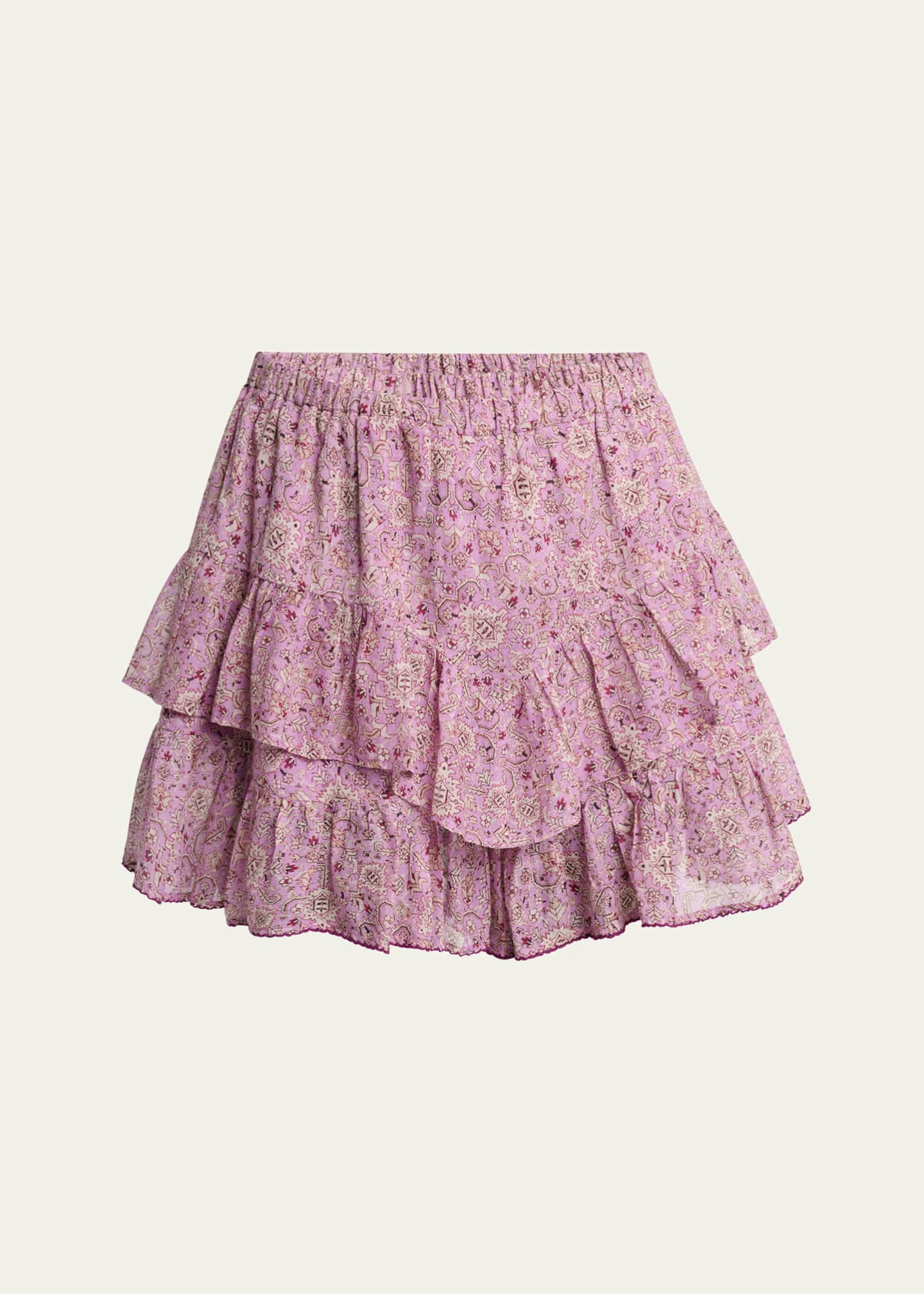 Etoile Isabel Marant Jocadia Tiered Cotton Mini Skirt Image 1 of 5