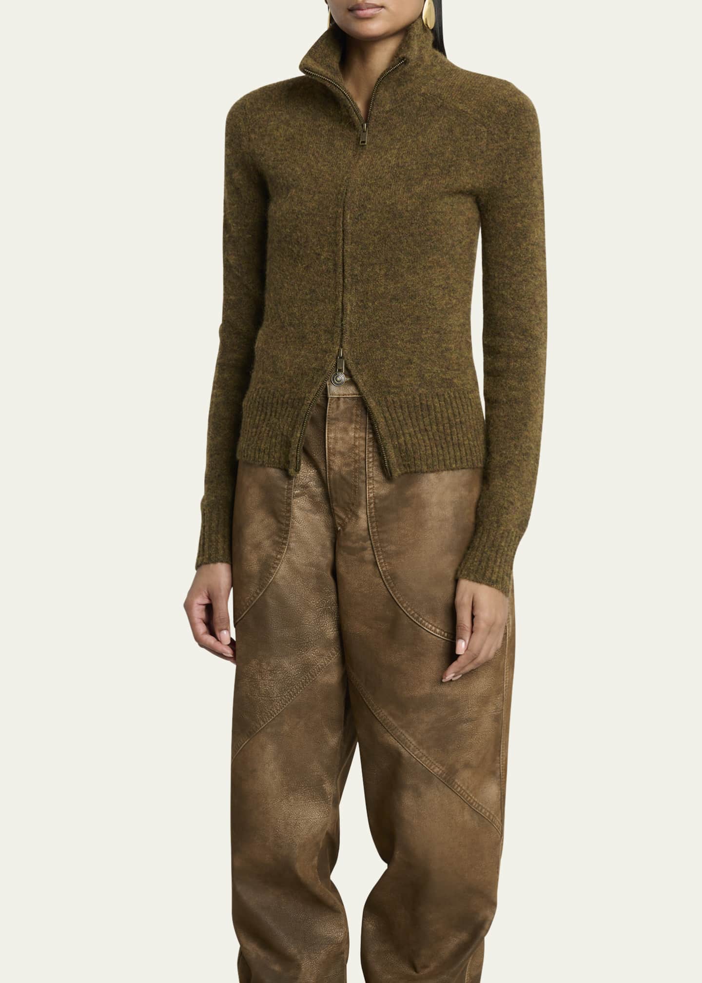 Etoile Isabel Marant Prunella Full-Zip Sweater Jacket Image 4 of 5