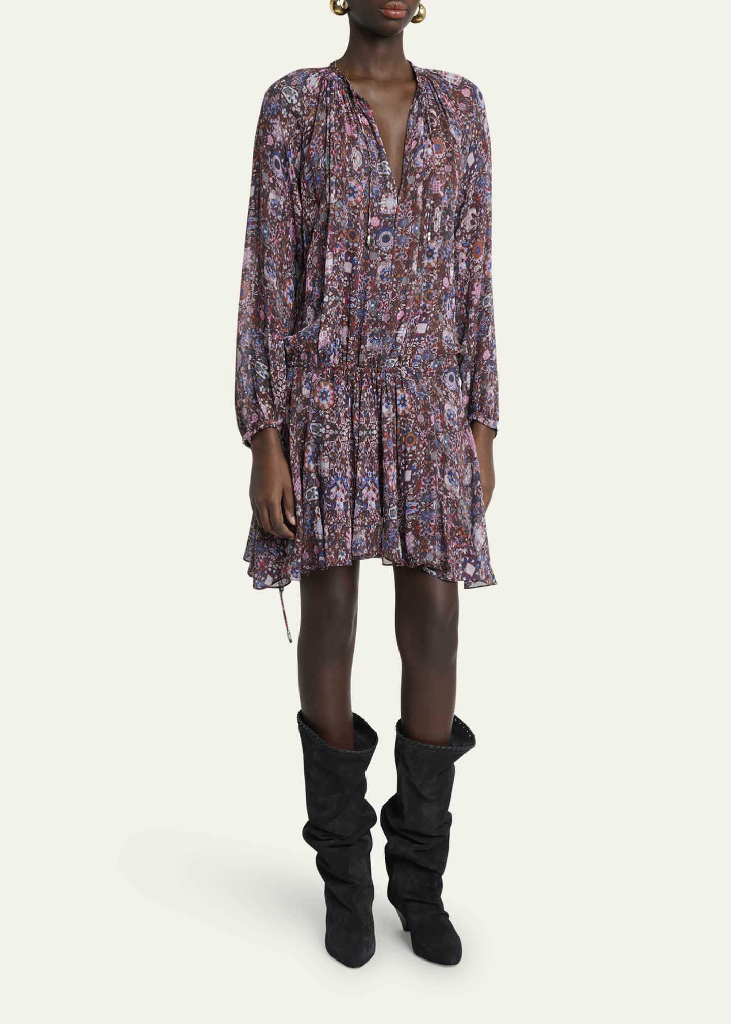 Etoile Isabel Marant Bess Long-Sleeve Mini Dress - Bergdorf