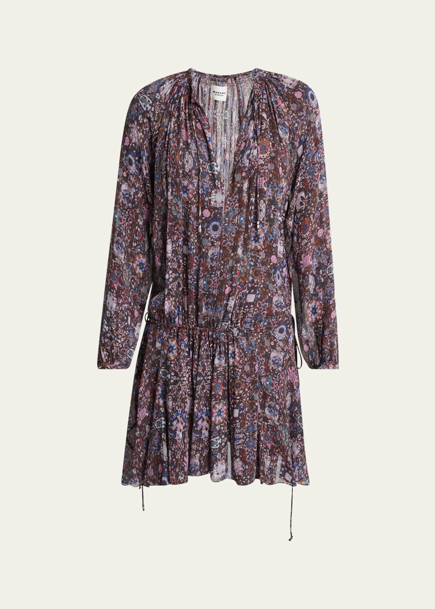 【送料&関税込】Isabel Marant Tegany Mini Dress Isabel Marant Étoile Godrana Flutter-Sleeve Minidress | Saks