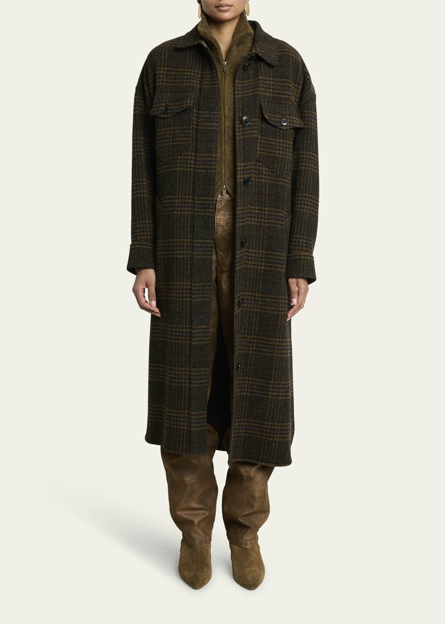 Isabel Marant Etoile ミリタリーコート veste-cacilda-kaki-hiver-25-