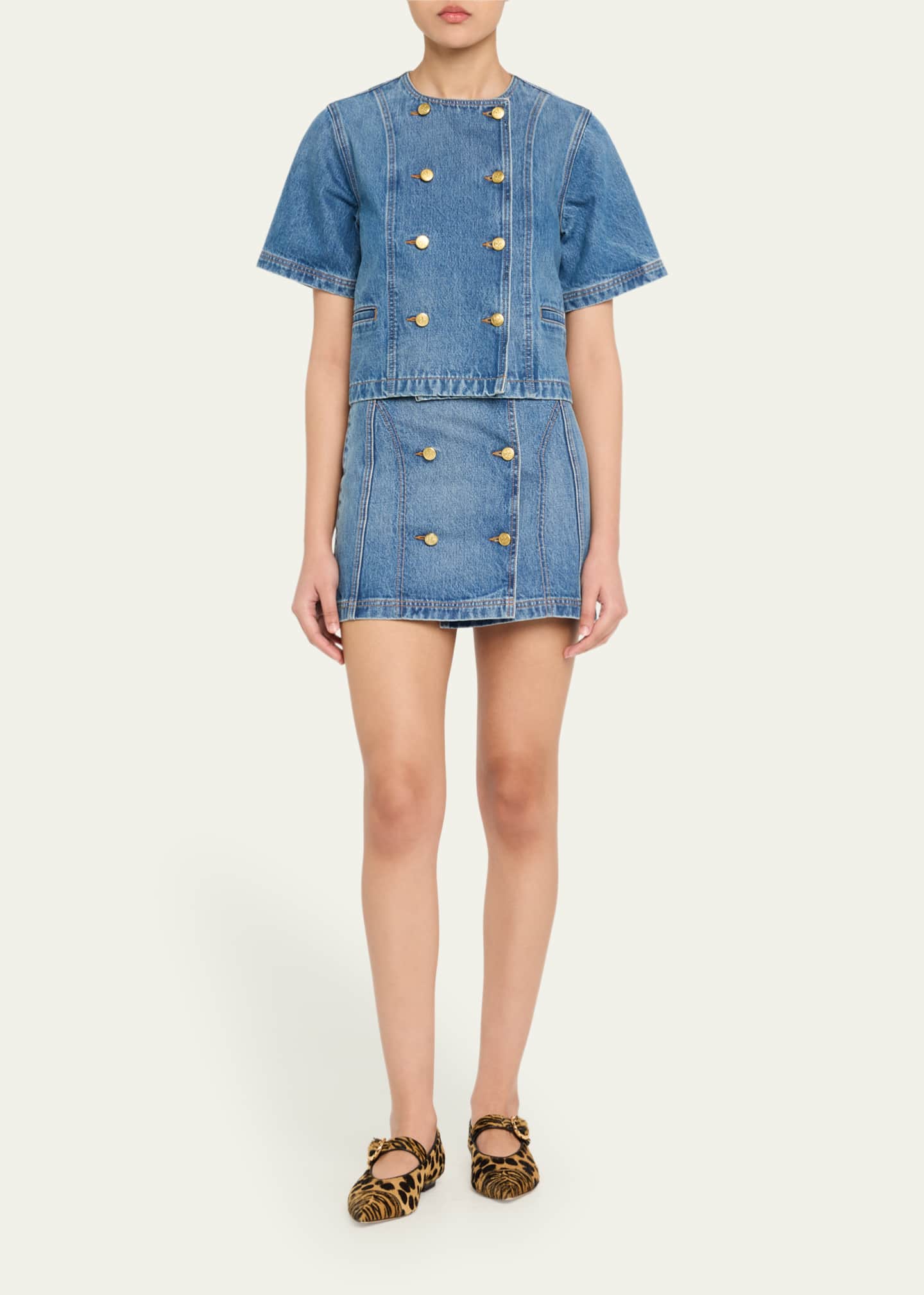 Ulla Johnson The Clara Denim Mini Skirt Image 2 of 5
