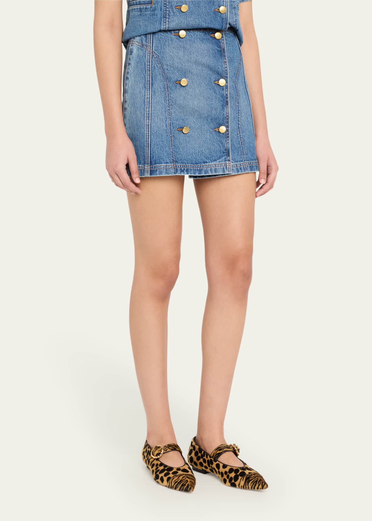 【Ulla Johnson】クララミニデニムスカート Ulla Johnson The Clara Denim Mini Skirt - Bergdorf Goodman