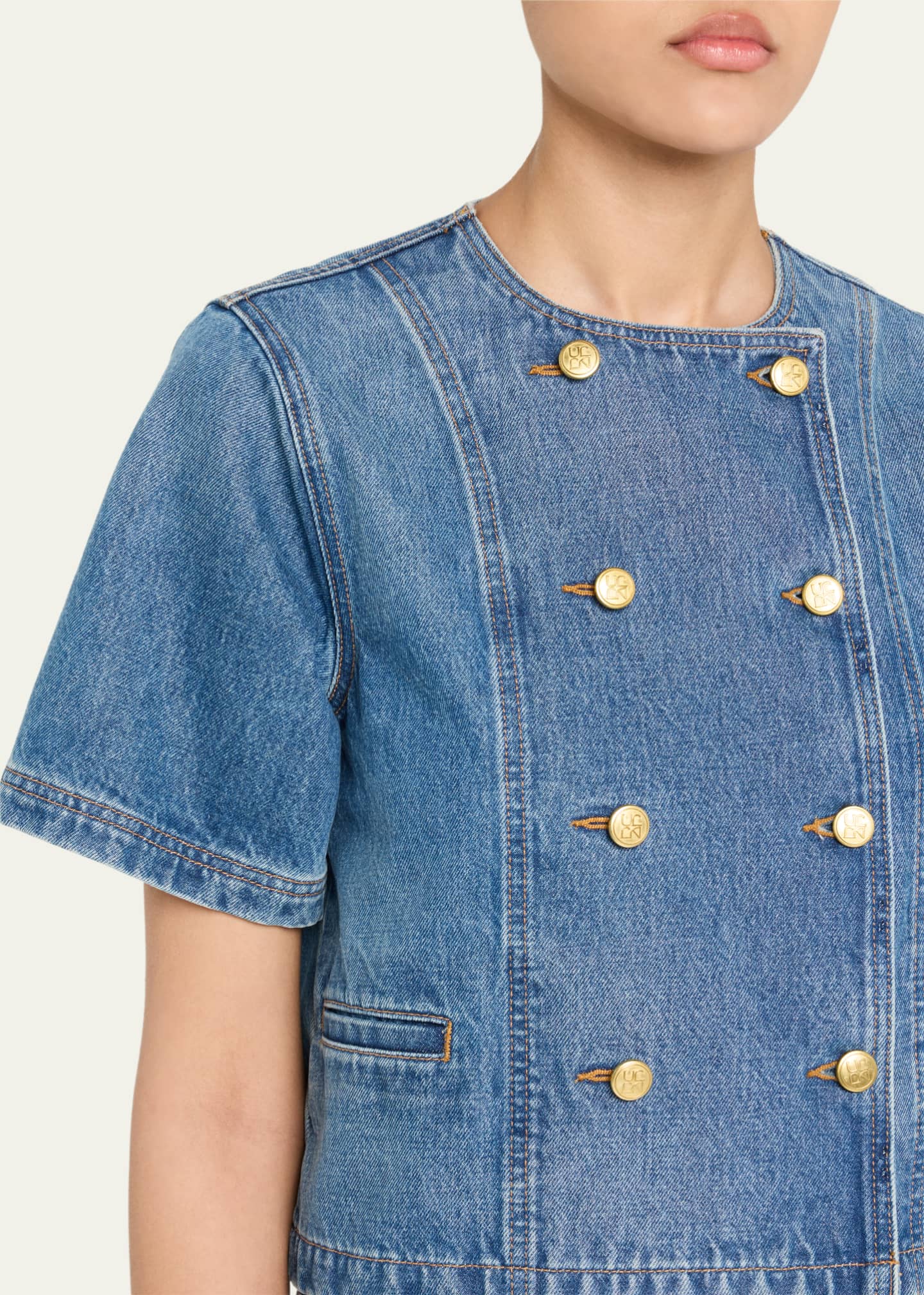 Ulla Johnson The Serge Short-Sleeve Jacket Image 5 of 5