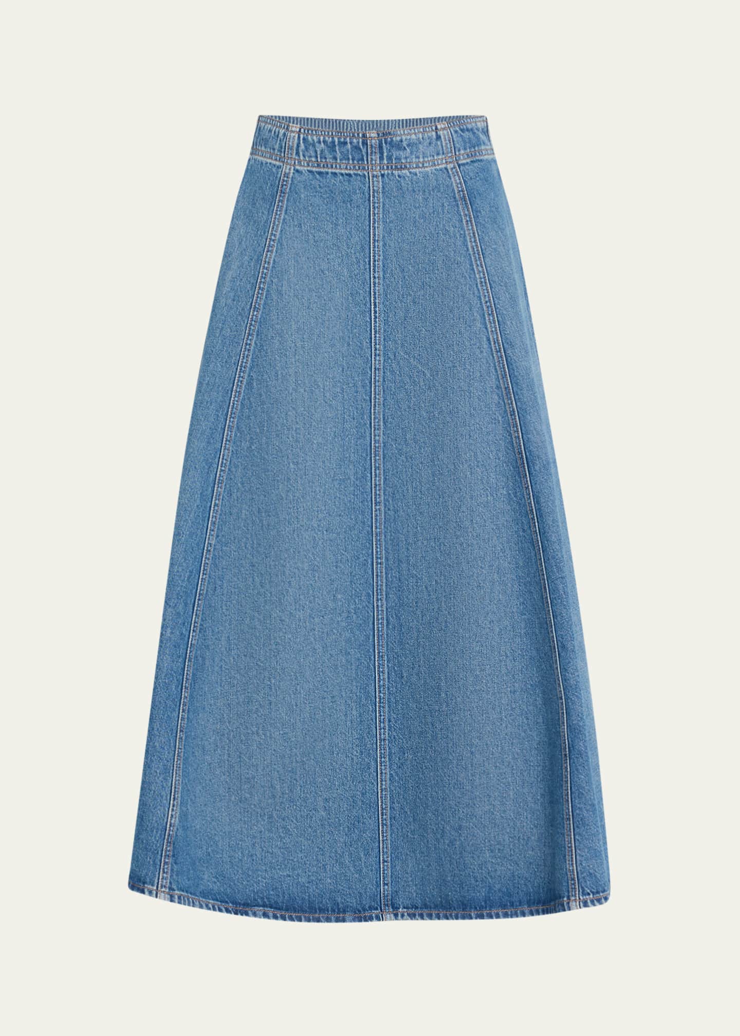 Ulla Johnson The Uma Denim Midi Skirt Image 1 of 5