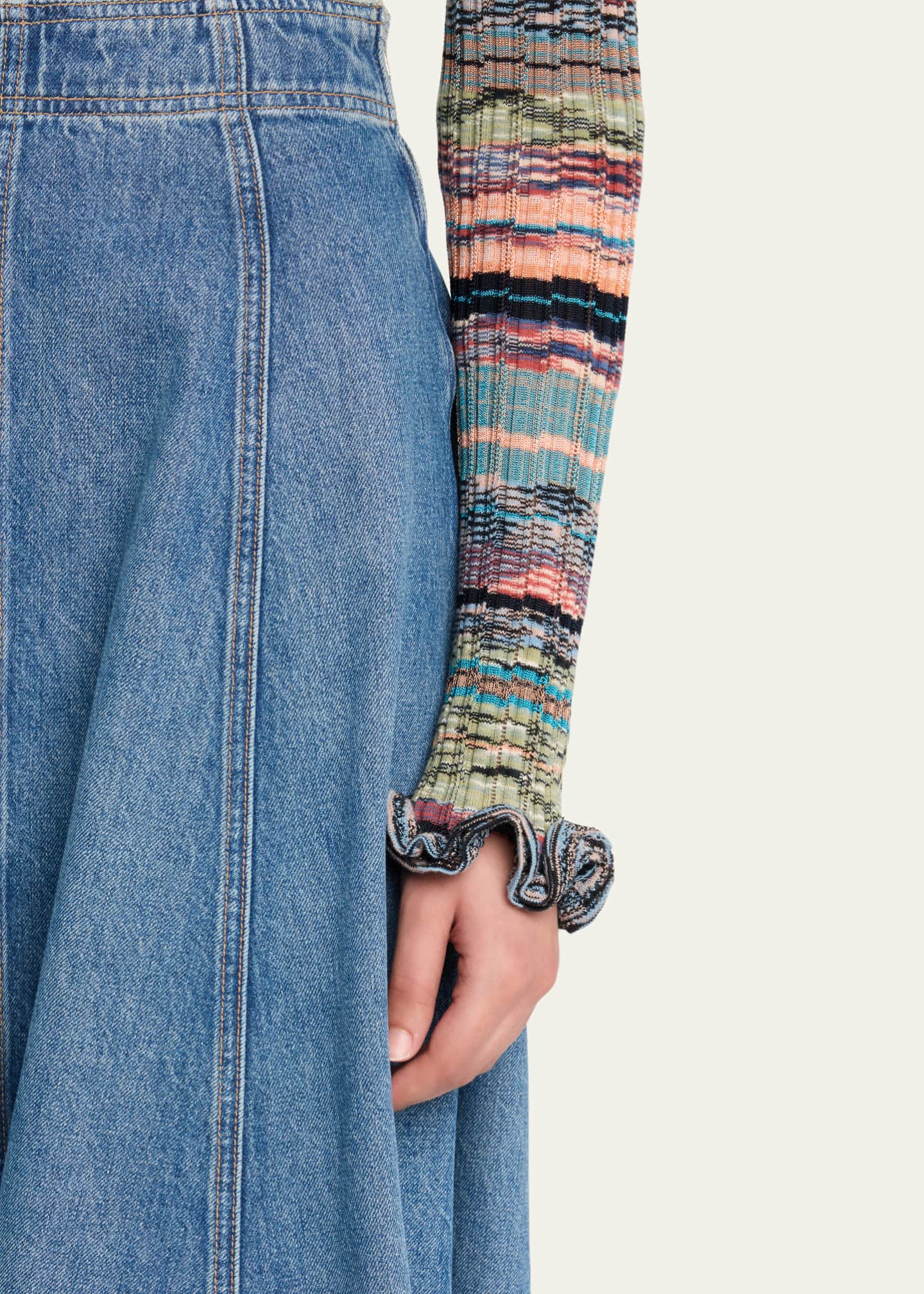 Ulla Johnson The Uma Denim Midi Skirt Image 5 of 5