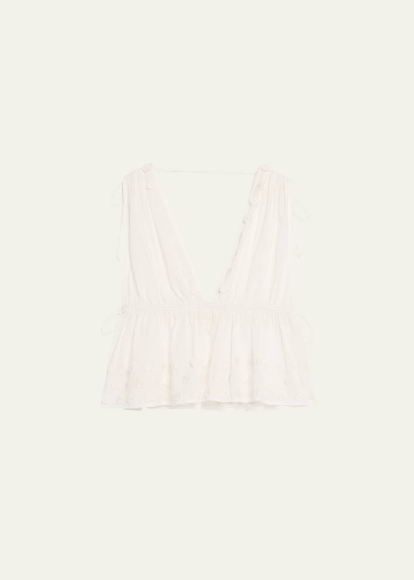 Ulla Johnson Anya Plunge V-Neck Coverup Top Image 1 of 5