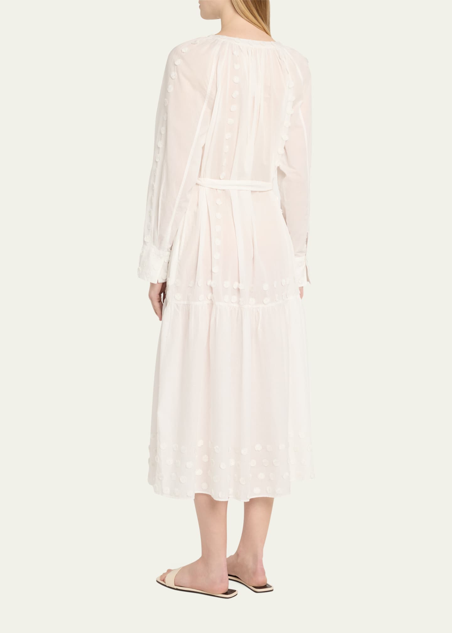 Ulla Johnson Emera Long-Sleeve Shirtdress Coverup Image 3 of 5