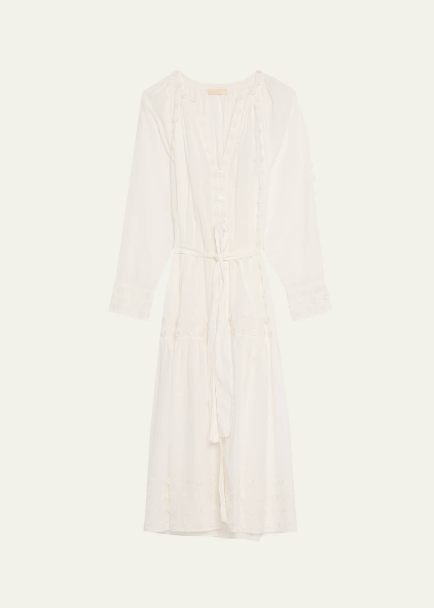 Ulla Johnson Emera Long-Sleeve Shirtdress Coverup Image 1 of 5