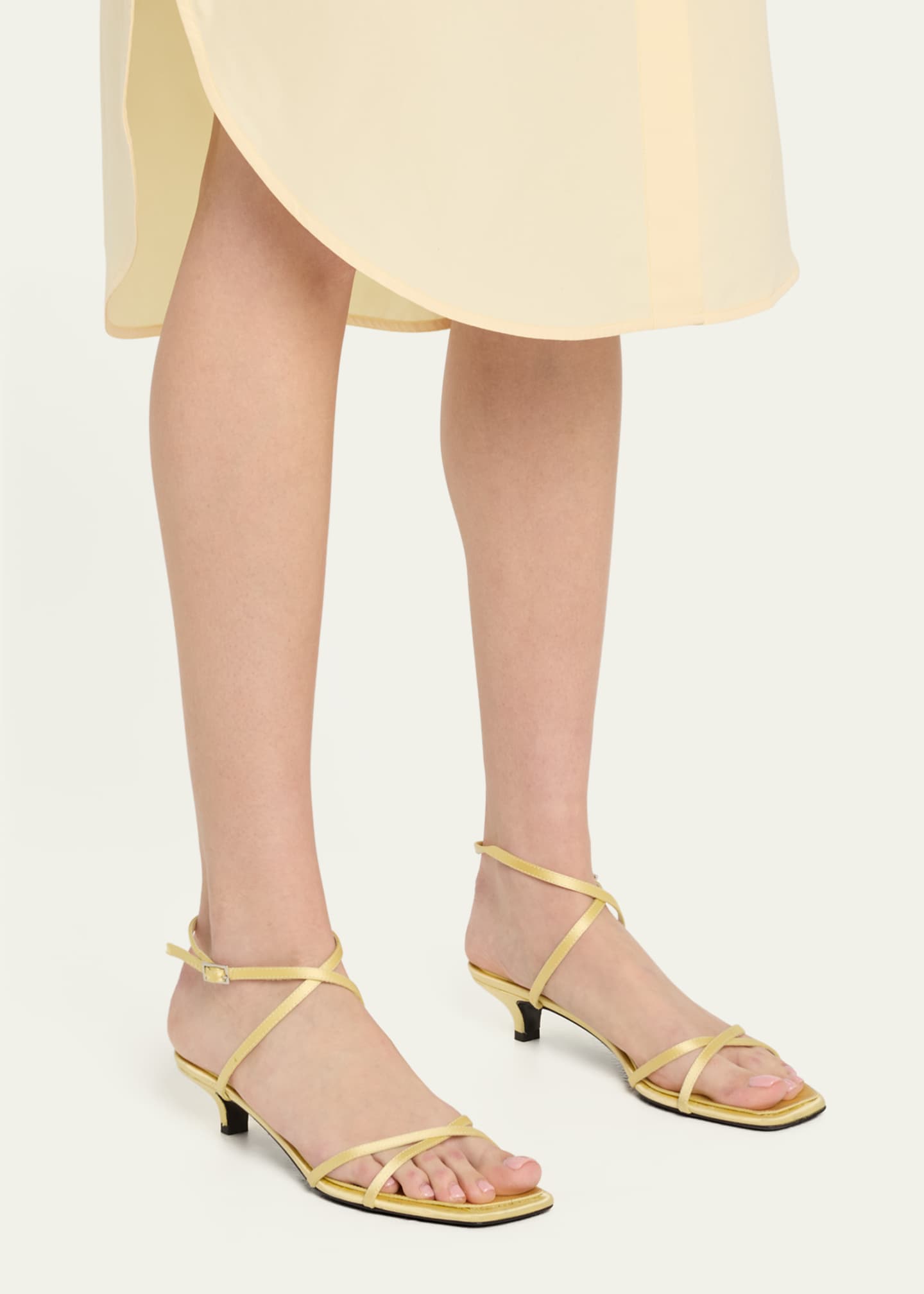 Toteme Crossover Kitten-Heel Sandals Image 2 of 6