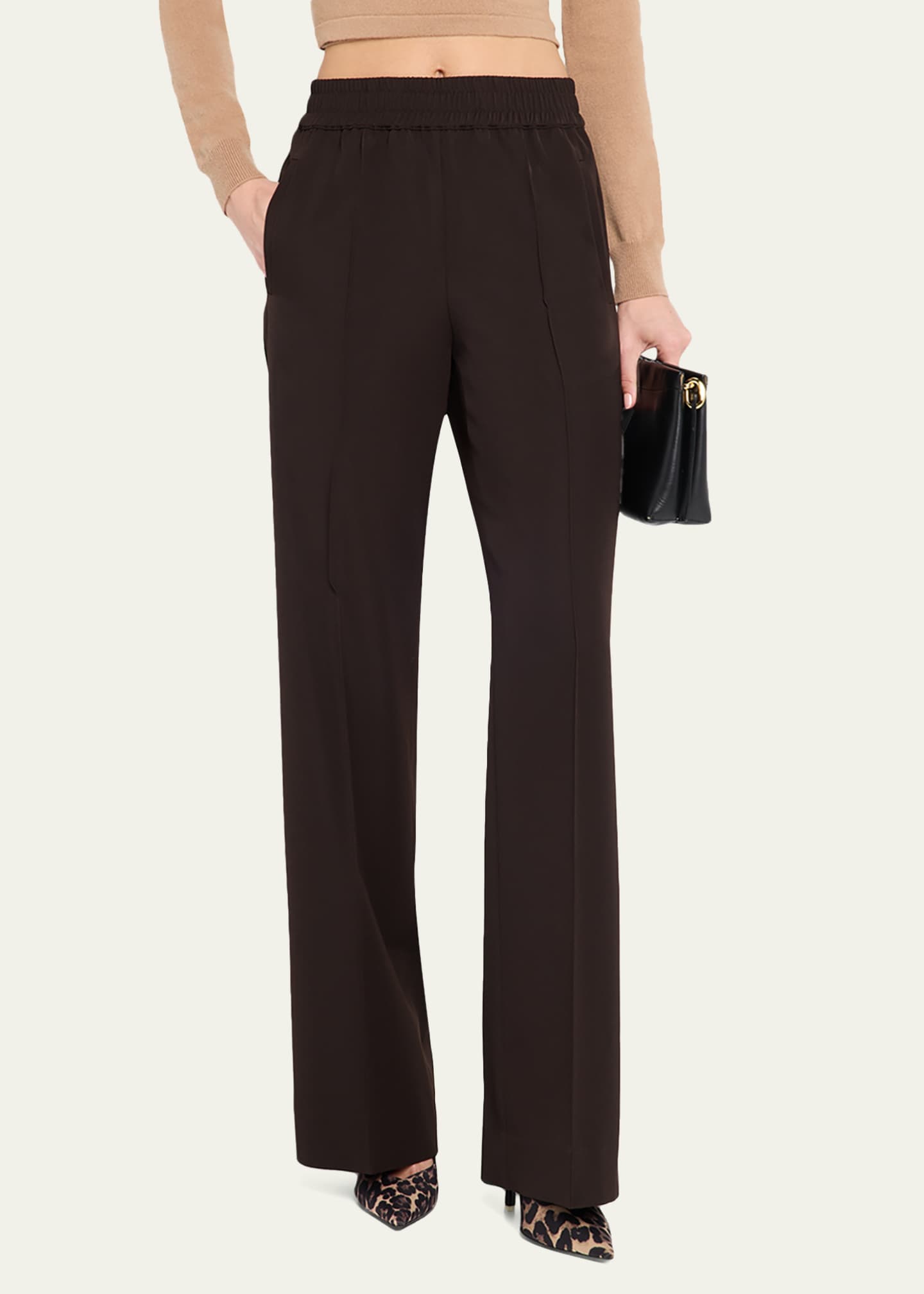 パンツ DOLCE&GABBANA Archive Straight Trousers Dolce&Gabbana Straight-Leg Gabardine Pull-On Pants - Bergdorf Goodman
